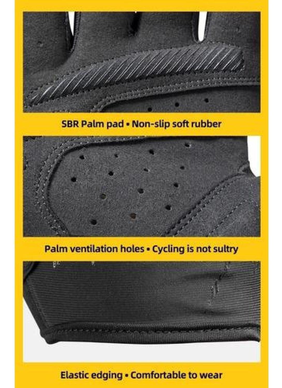 Guantes Reflectantes Rockbros, Mtb Ruta Dedo Largo Bicicleta-6