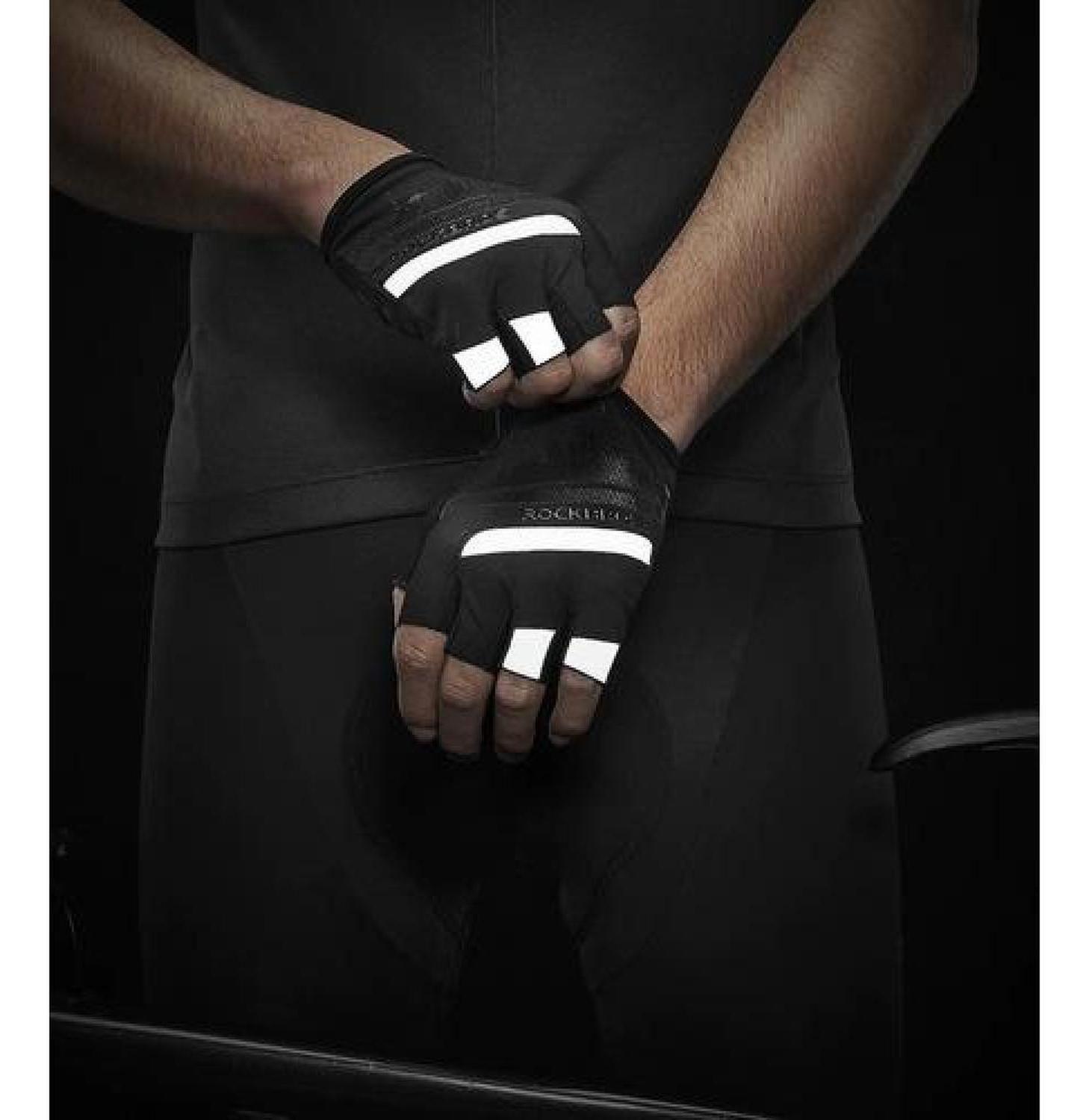 Guantes Reflectantes Rockbros Dedo Corto Mtb Ruta Bicicleta-6