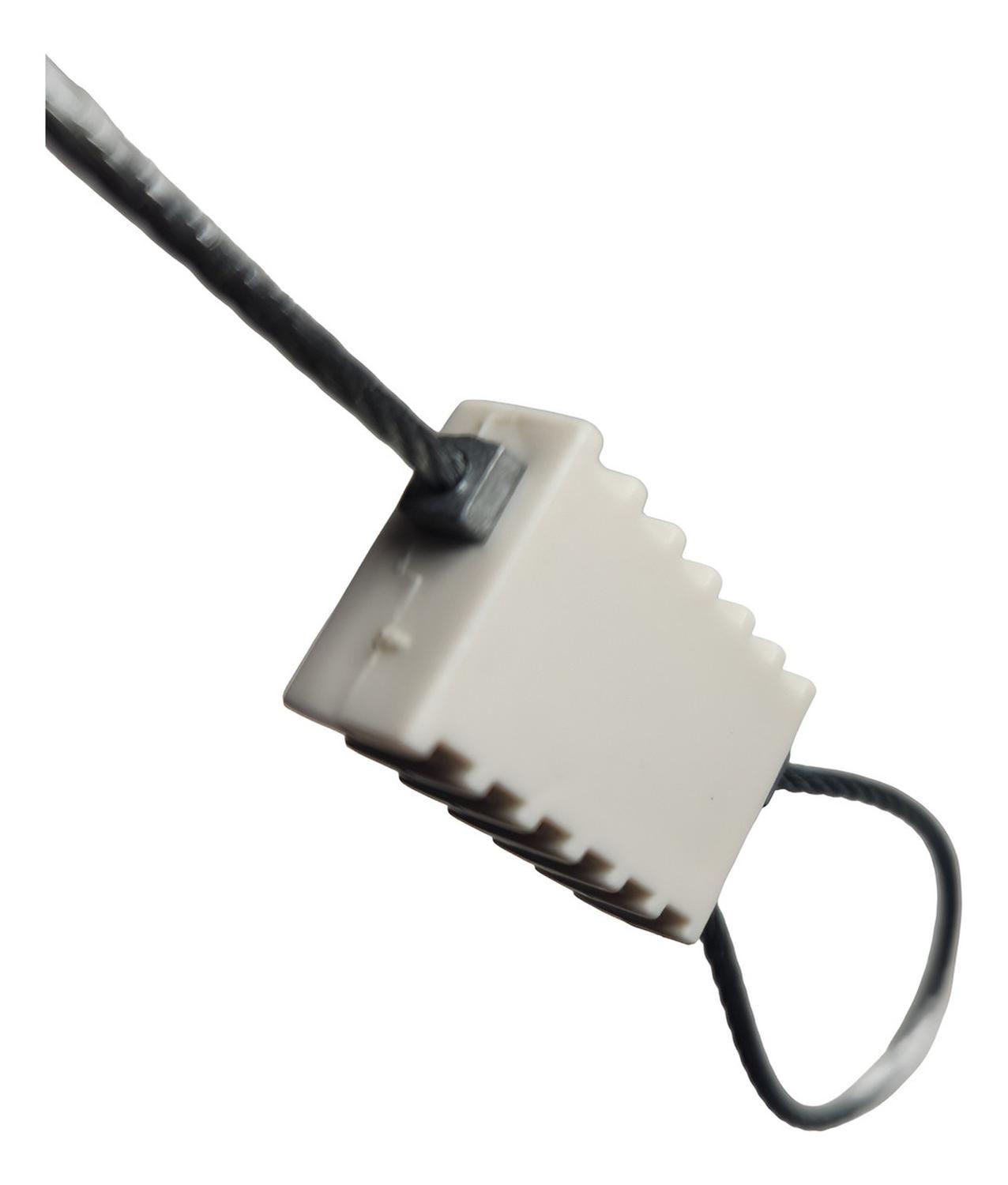 10 Bridas Sellos Seguridad Cable Acerado Bloqueo Engranaje Gris-6