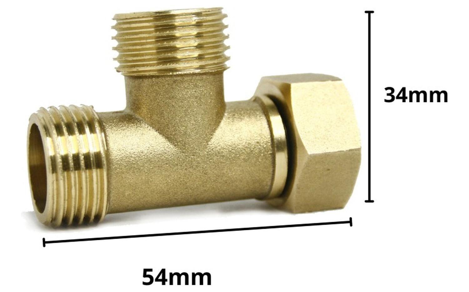 Conector Tipo T Macho Hembra Rosca 1/2 He He Hi Derivación - Hembra-macho-macho-4