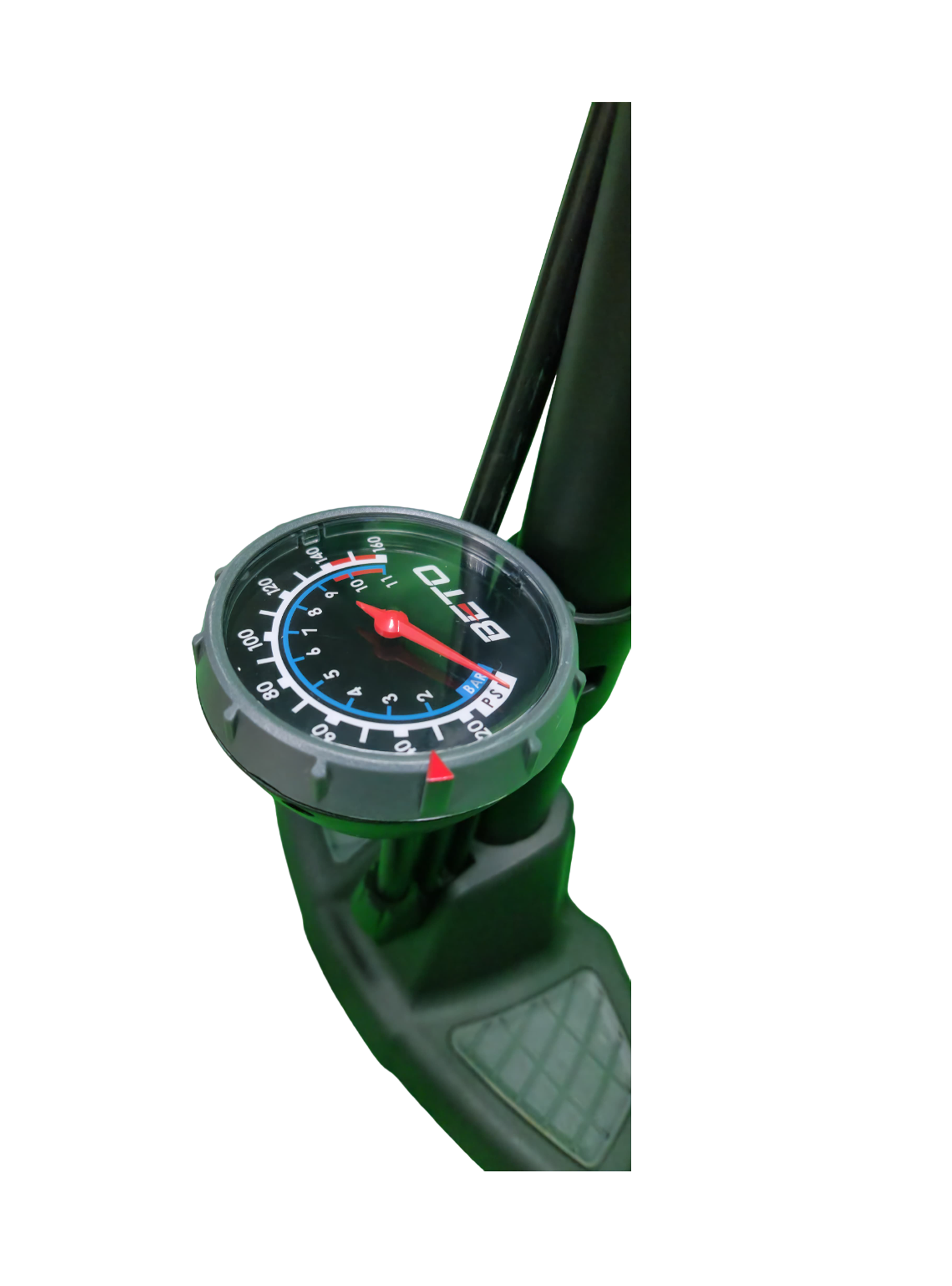 Bombín De Pie Beto 160 Psi Manómetro Válvula Presta/schrader-2