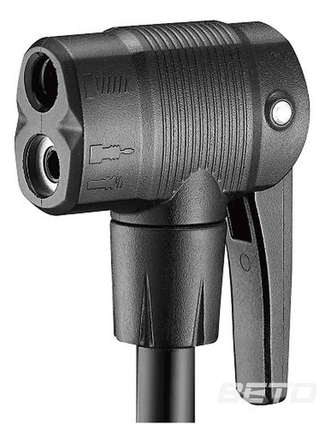 Bombín De Pie Beto 160 Psi Manómetro Válvula Presta/schrader - Negro-3