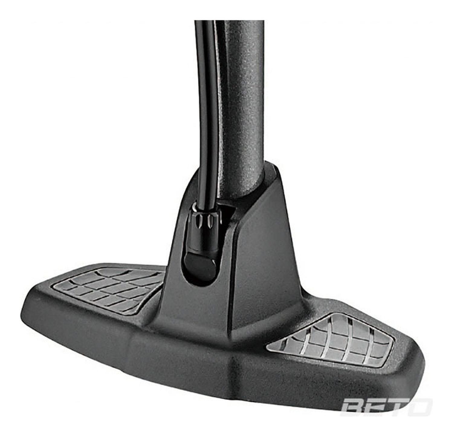 Bombín De Pie Beto 160 Psi Manómetro Válvula Presta/schrader - Negro-4