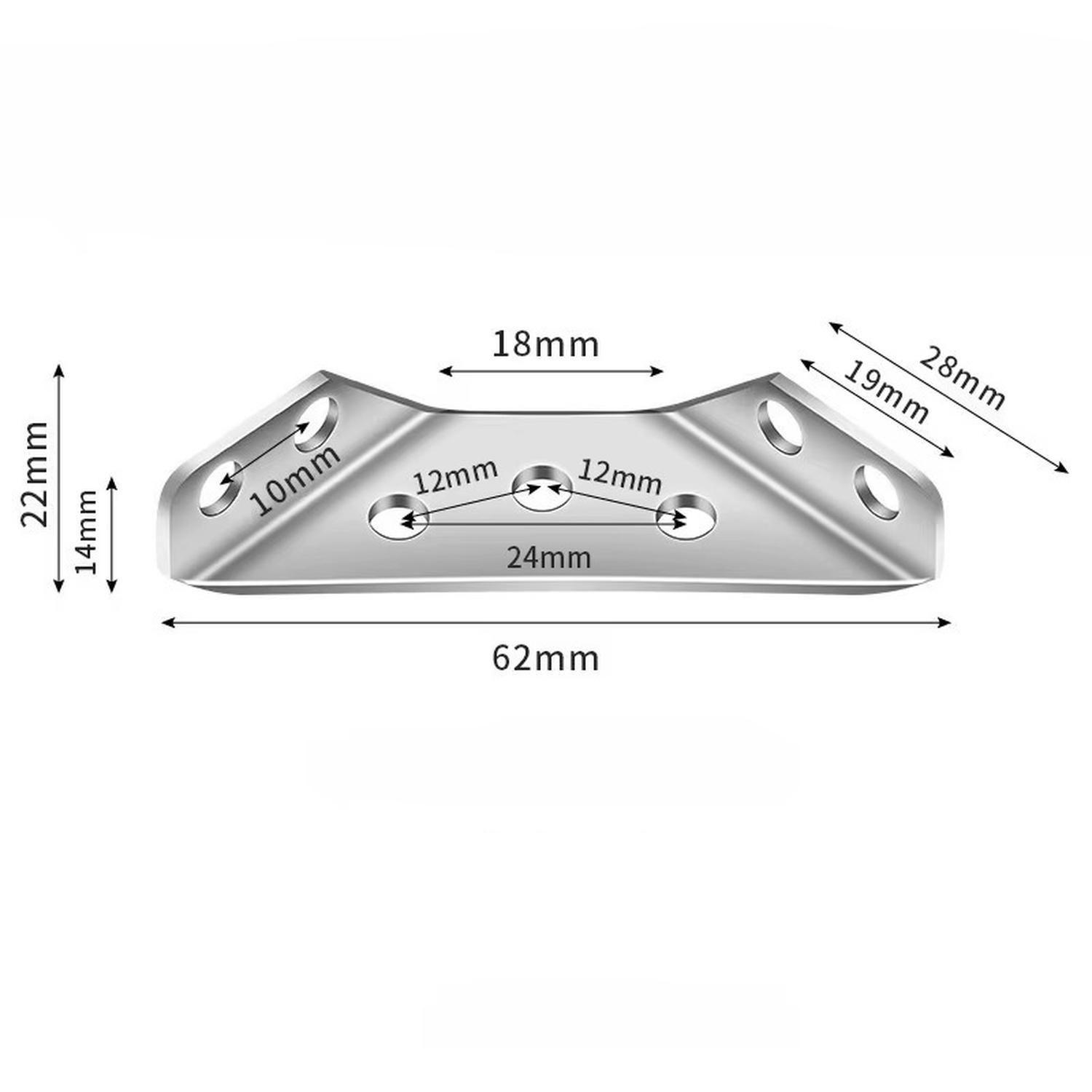 Pack 20 Escuadra Angulo Esquinera 90° Acero Inoxidable-1