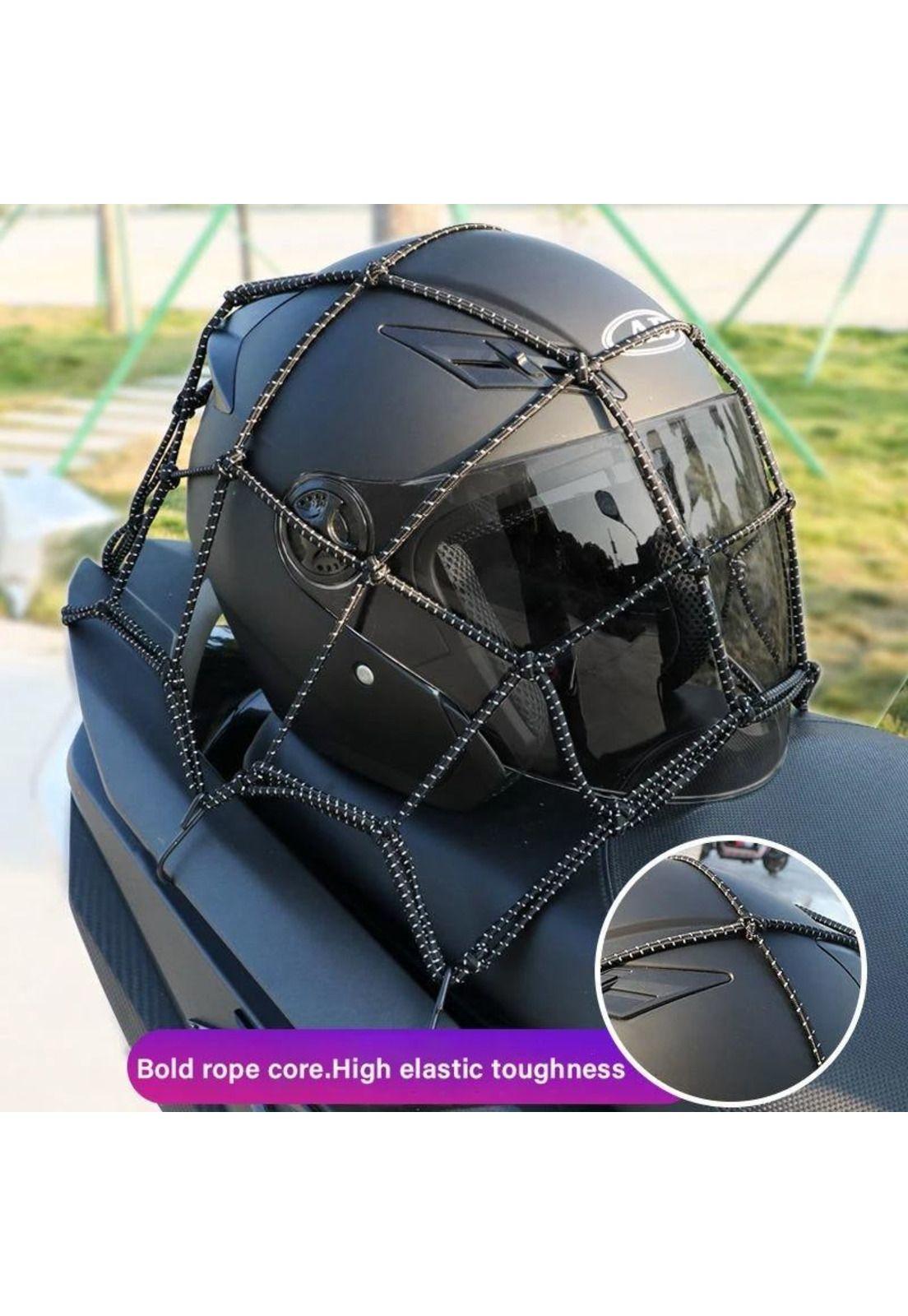 Red Equipaje Moto Casco Reflectante 6 Ganchos Elastico-4