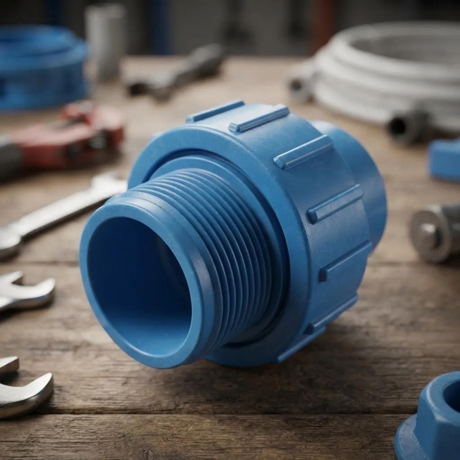 Unión Americana PVC 20mm PN10 Cementar Azul CESMEC-3