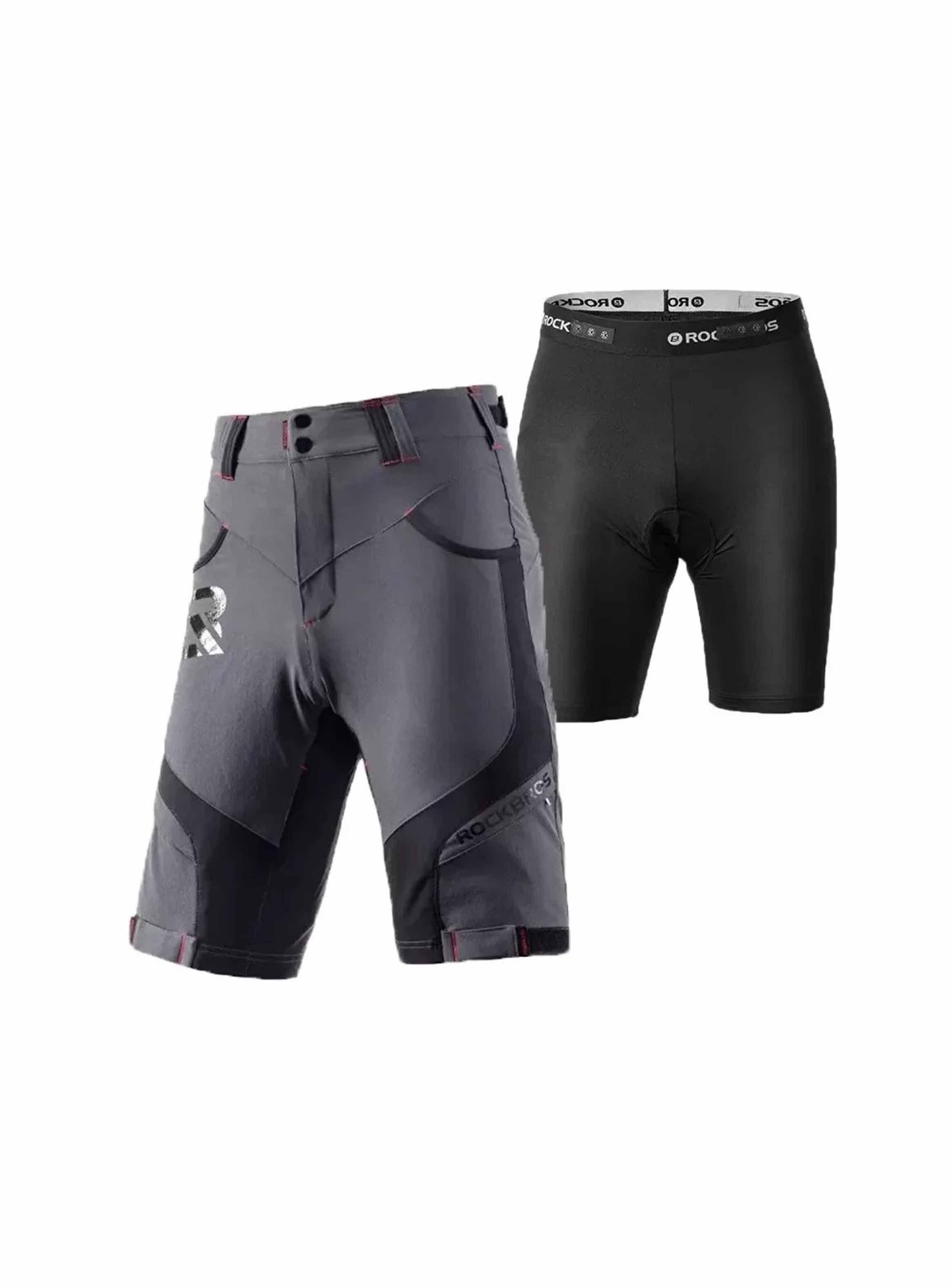 Set Pantalón Short + Ropa Interior De Ciclismo Rockbros Mtb-1