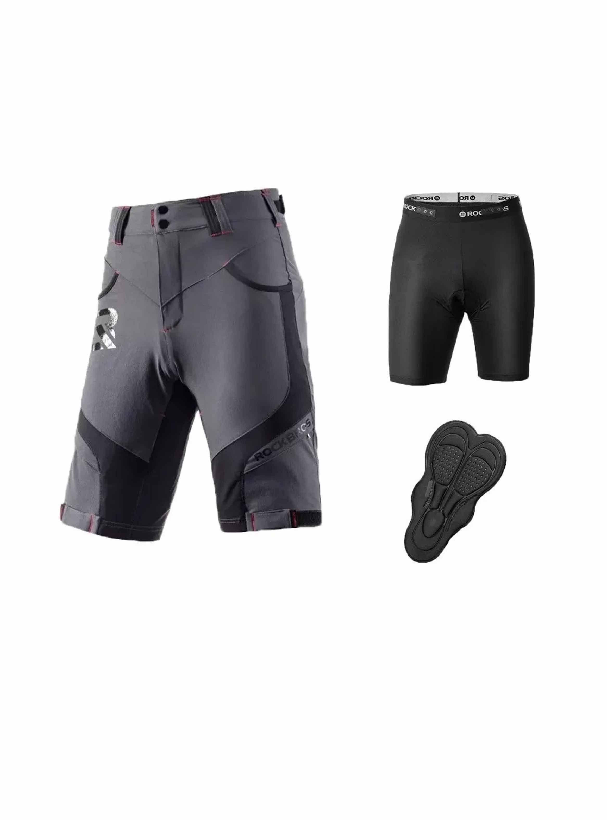 Set Pantalón Short + Ropa Interior De Ciclismo Rockbros Mtb-0