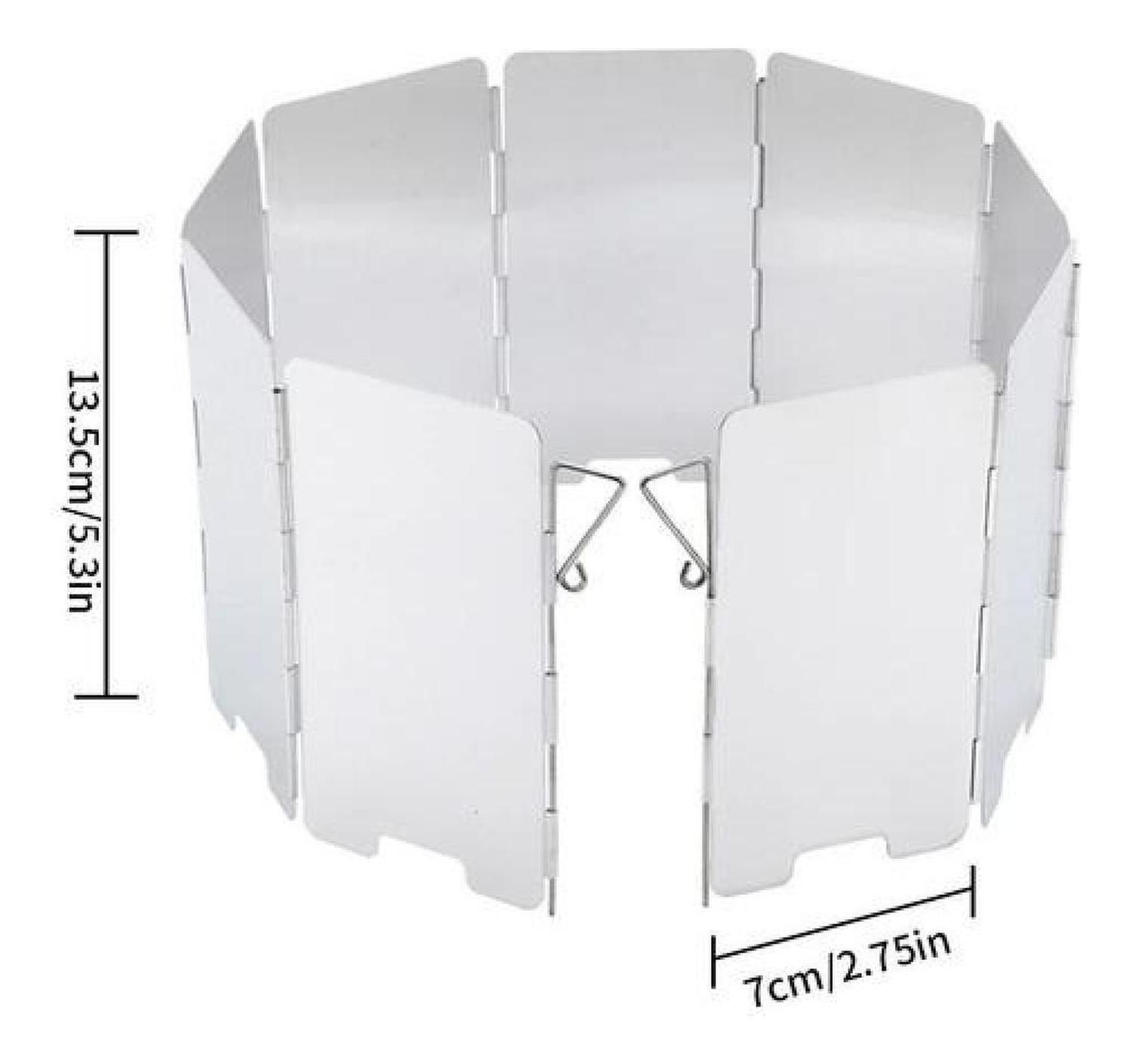 Cubre Viento 13,5 X 63 Cm Aluminio Cocinilla Camping-4