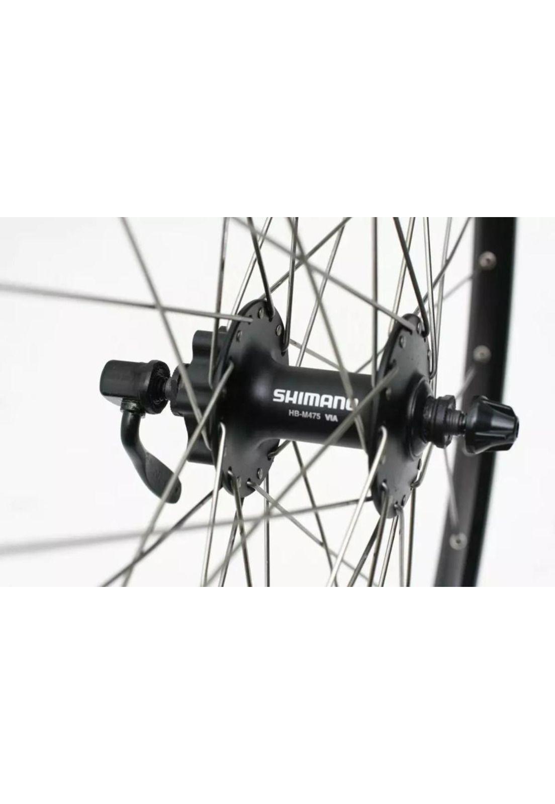Maza Buje Shimano HB-M475 Delantera MTB 36H Negra 6 Pernos-4