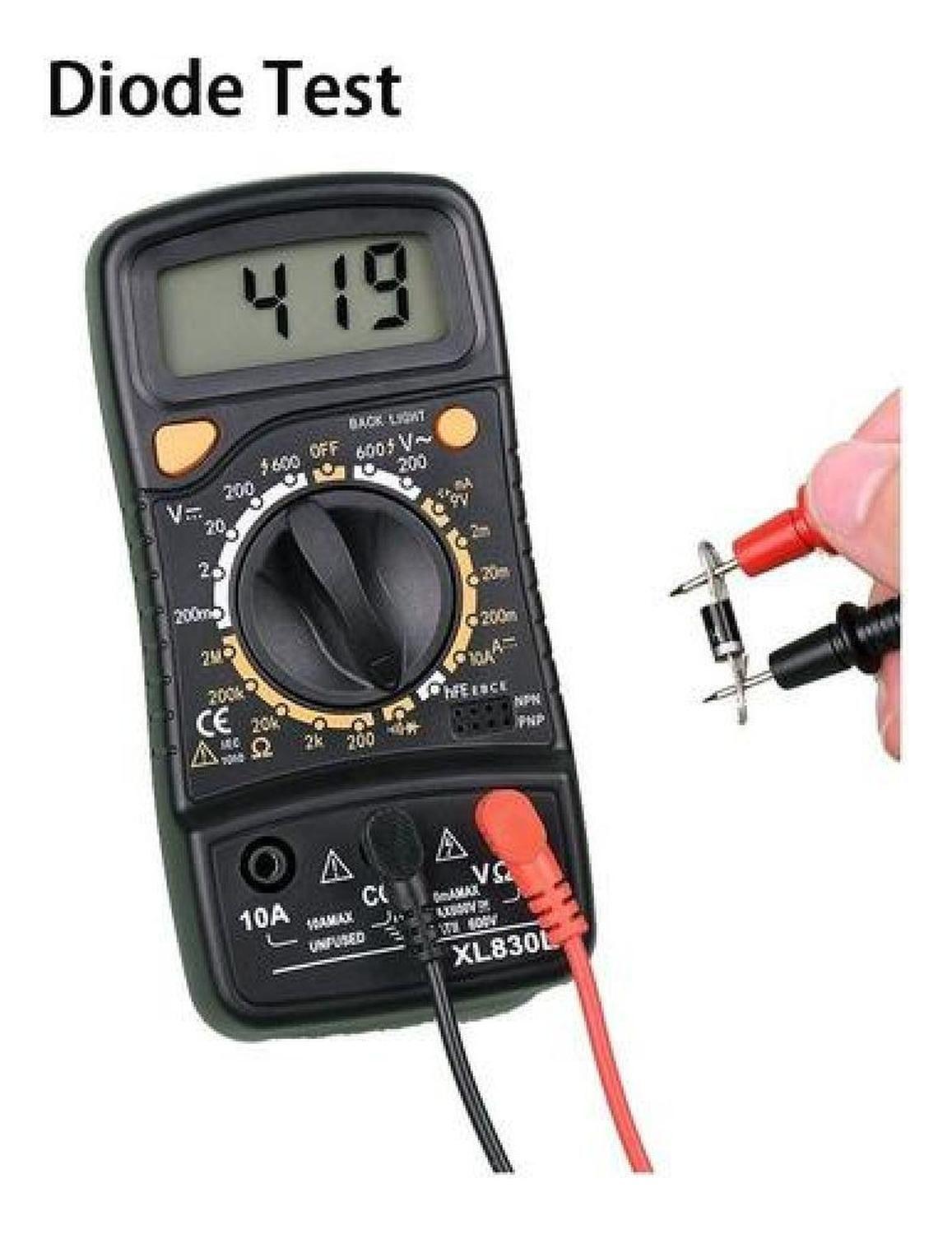 Multímetro Profesional Tester Pantalla Digital Lcd + Batería-6