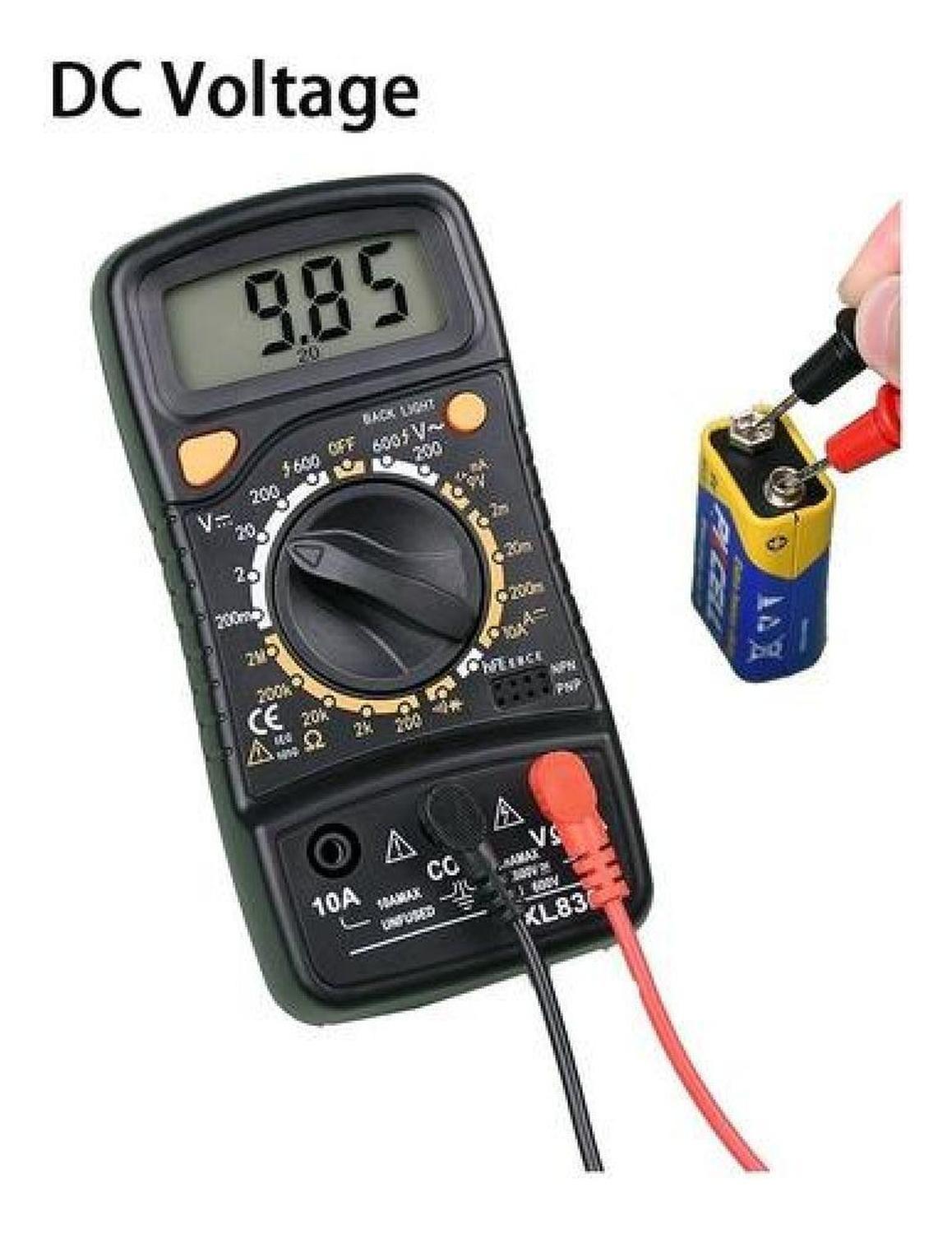 Multímetro Profesional Tester Pantalla Digital Lcd + Batería-9