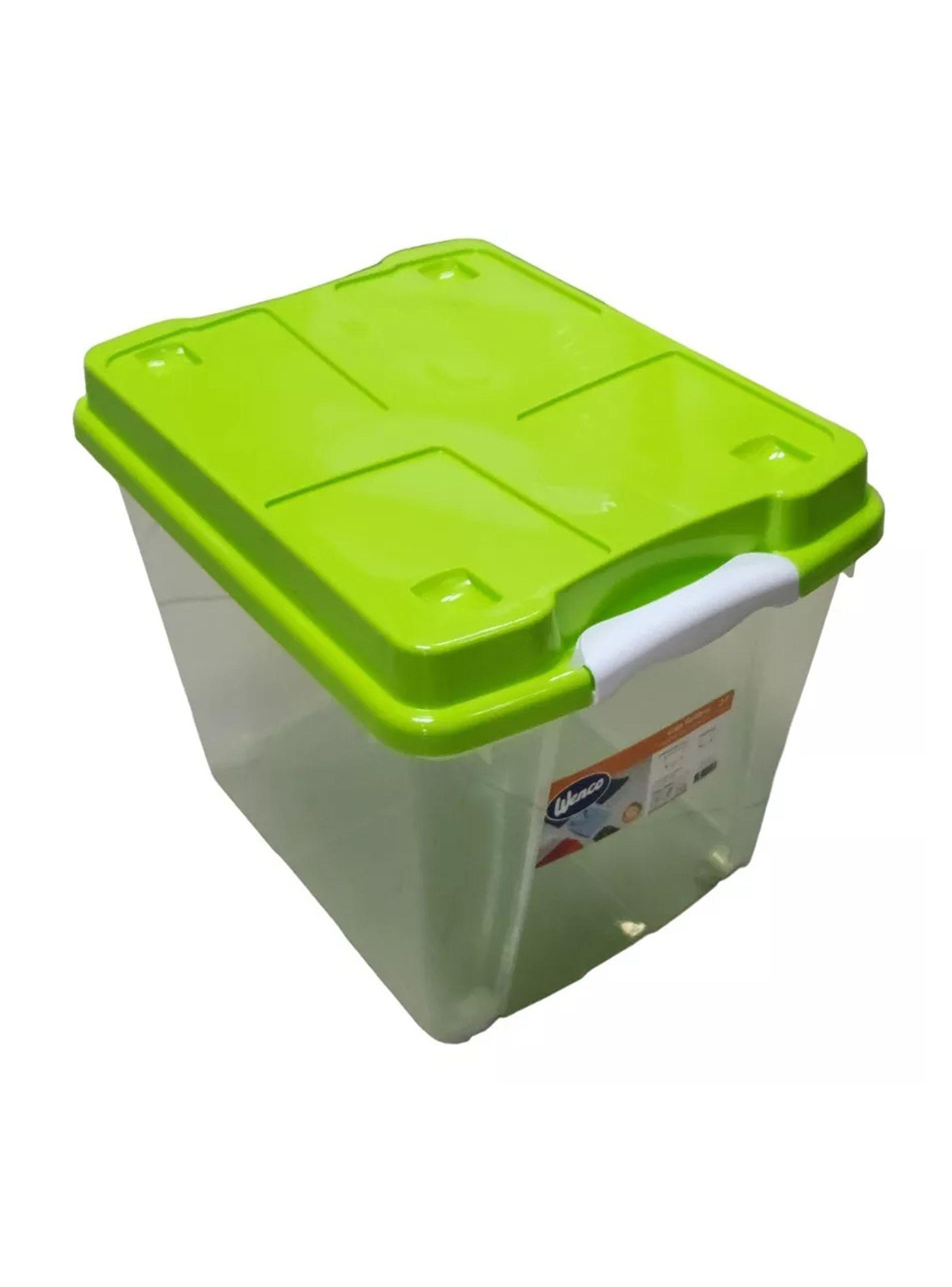 Pack 10 Cajas Organizadoras 27lts Wenco C/ Ruedas 31x30x40cm-1