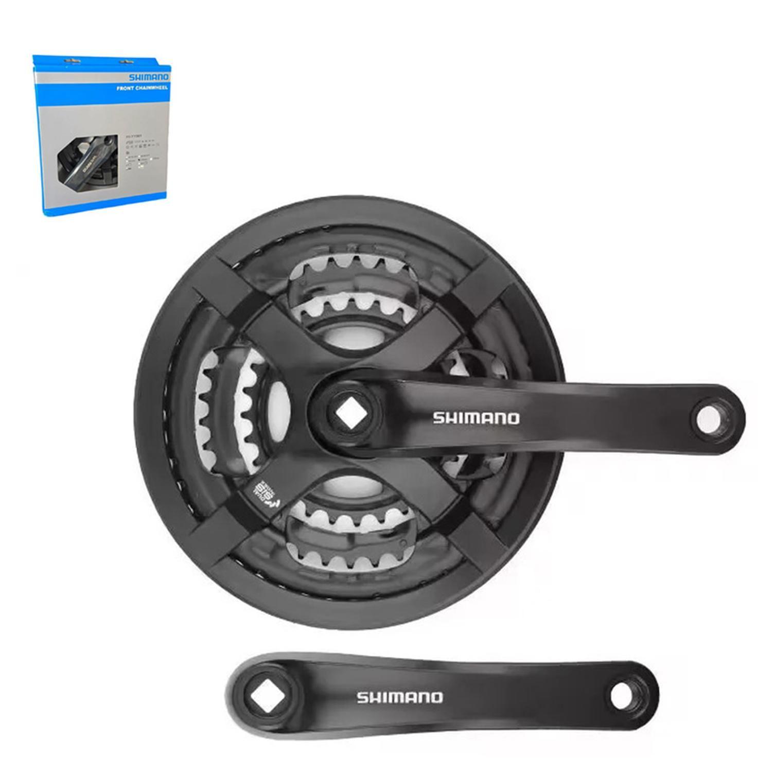 Volante Volantines Shimano Tourney FC-TY501 48x38x28T Bielas 175mm 6/7/8 Velocidades Eje Cuadrado Co-0
