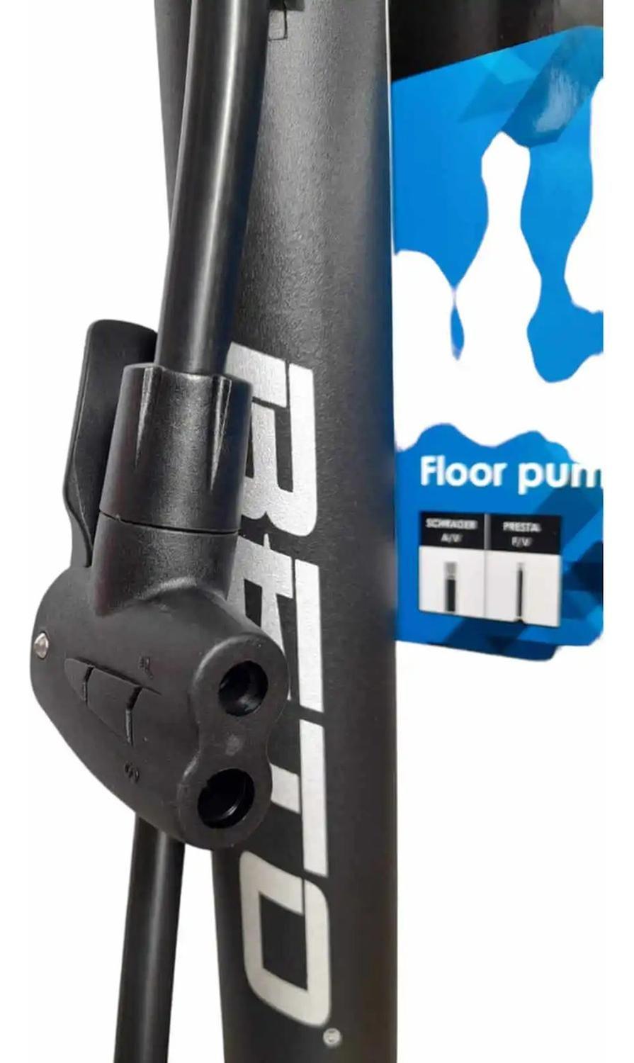 Bombín De Pie Beto 160 Psi Cmp-114 Manómetro Doble Válvula Negro-3