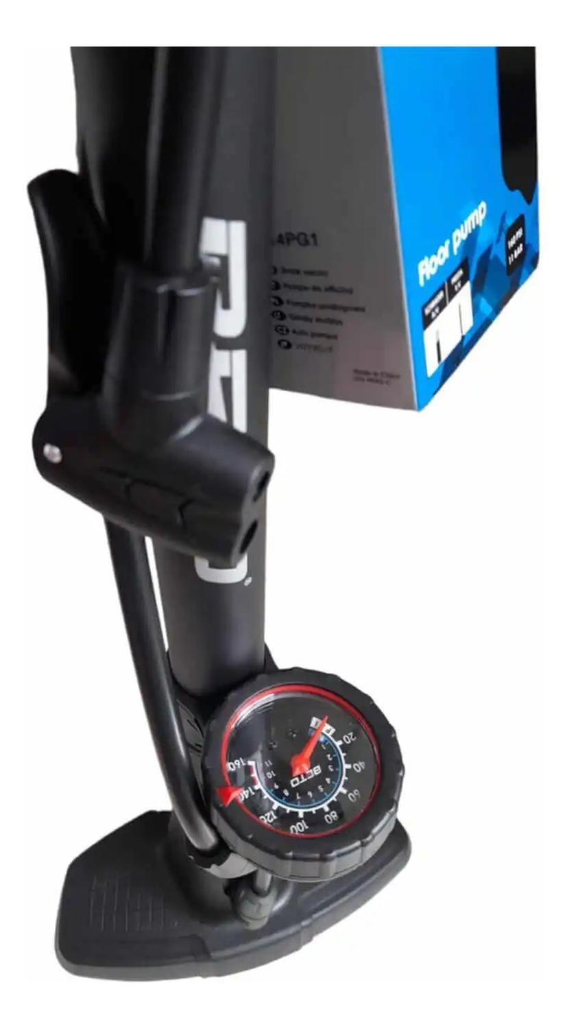 Bombín De Pie Beto 160 Psi Cmp-114 Manómetro Doble Válvula Negro-4