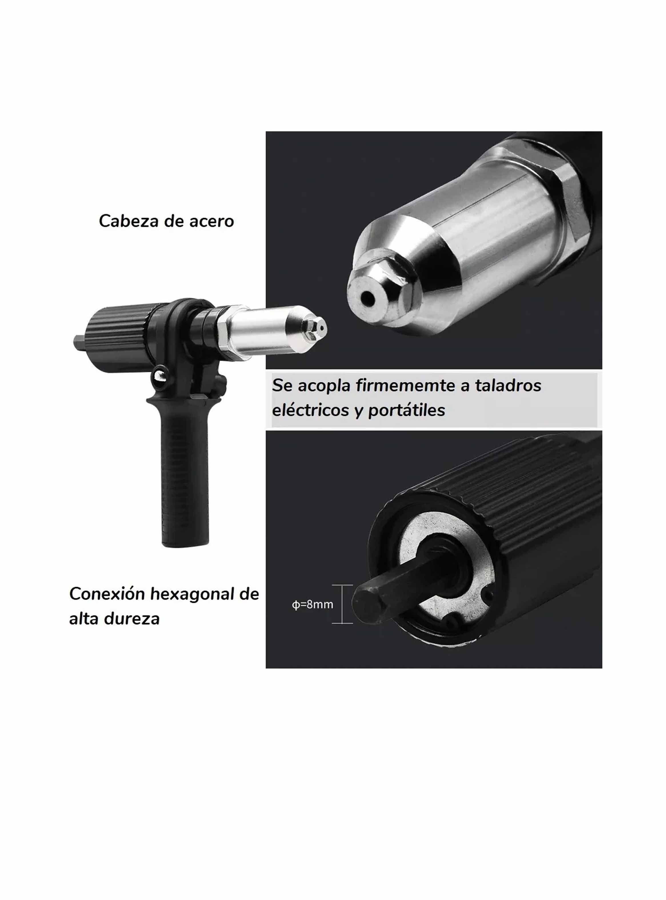 Remachadora Portátil Para Taladros, Accesorio Remaches Pop-4