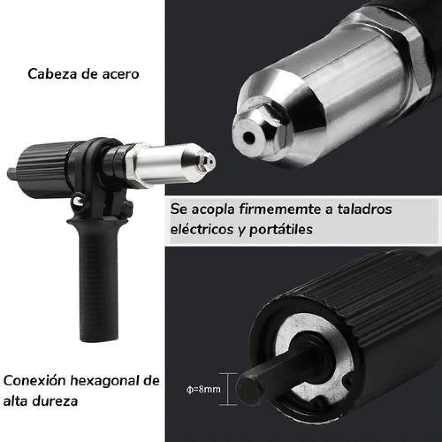 Remachadora Portátil Para Taladros, Accesorio Remaches Pop 4-3
