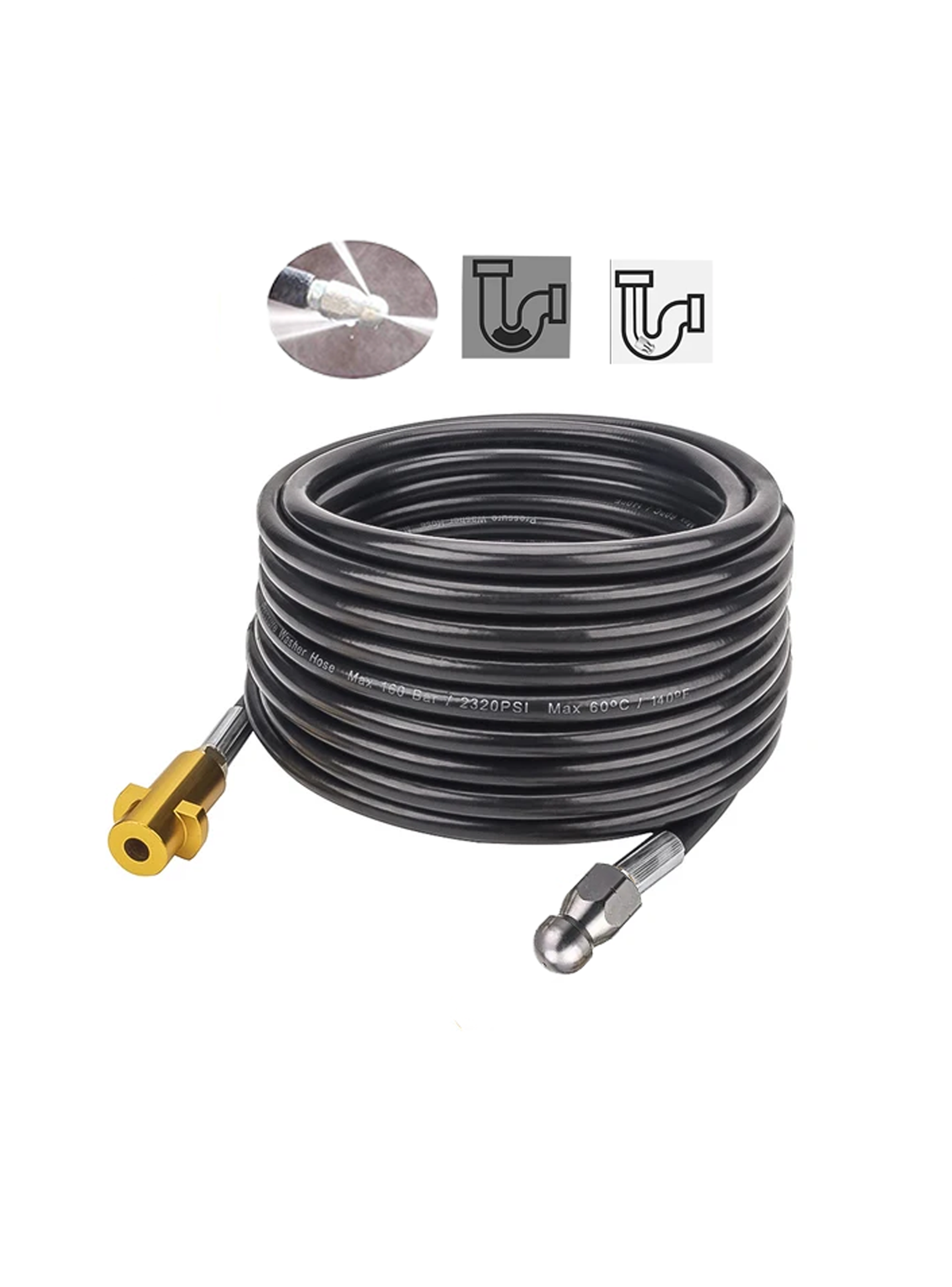 Manguera 10mts Destape Alcantarillado Tuberías Para Karcher-0