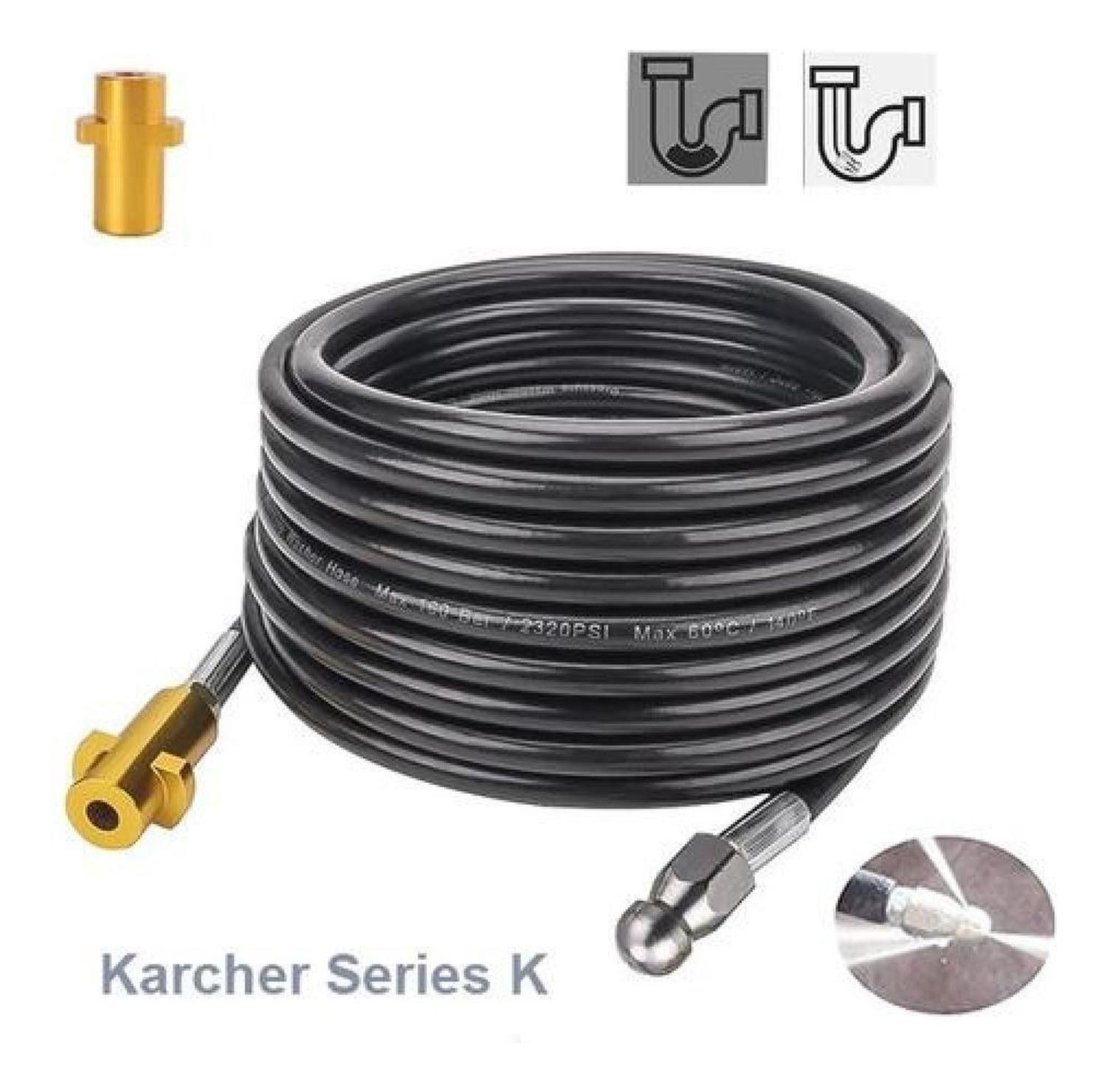 Manguera 10mts Destape Alcantarillado Tuberías Para Karcher Karcher K Series K2 K3 K4 K5 K6 K7-2