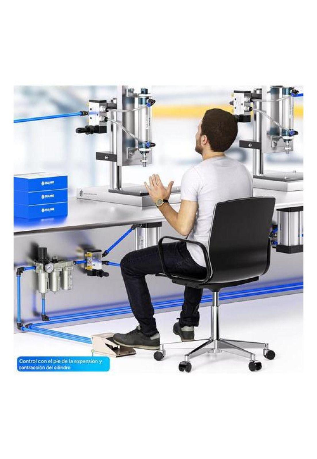 Válvula Neumática De Pedal Fv320 Prensa 3/2 Neumática Medida-7