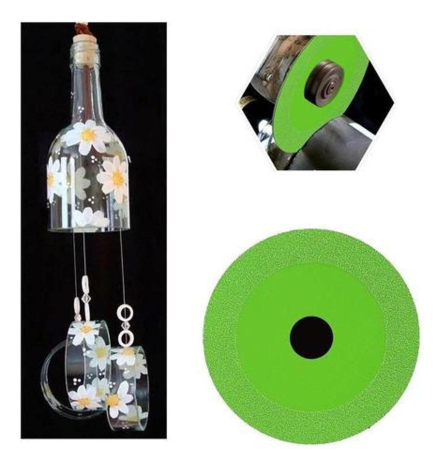 Disco De Diamante Corte Vidrio Para Esmeril Estándar Chile Verde-3