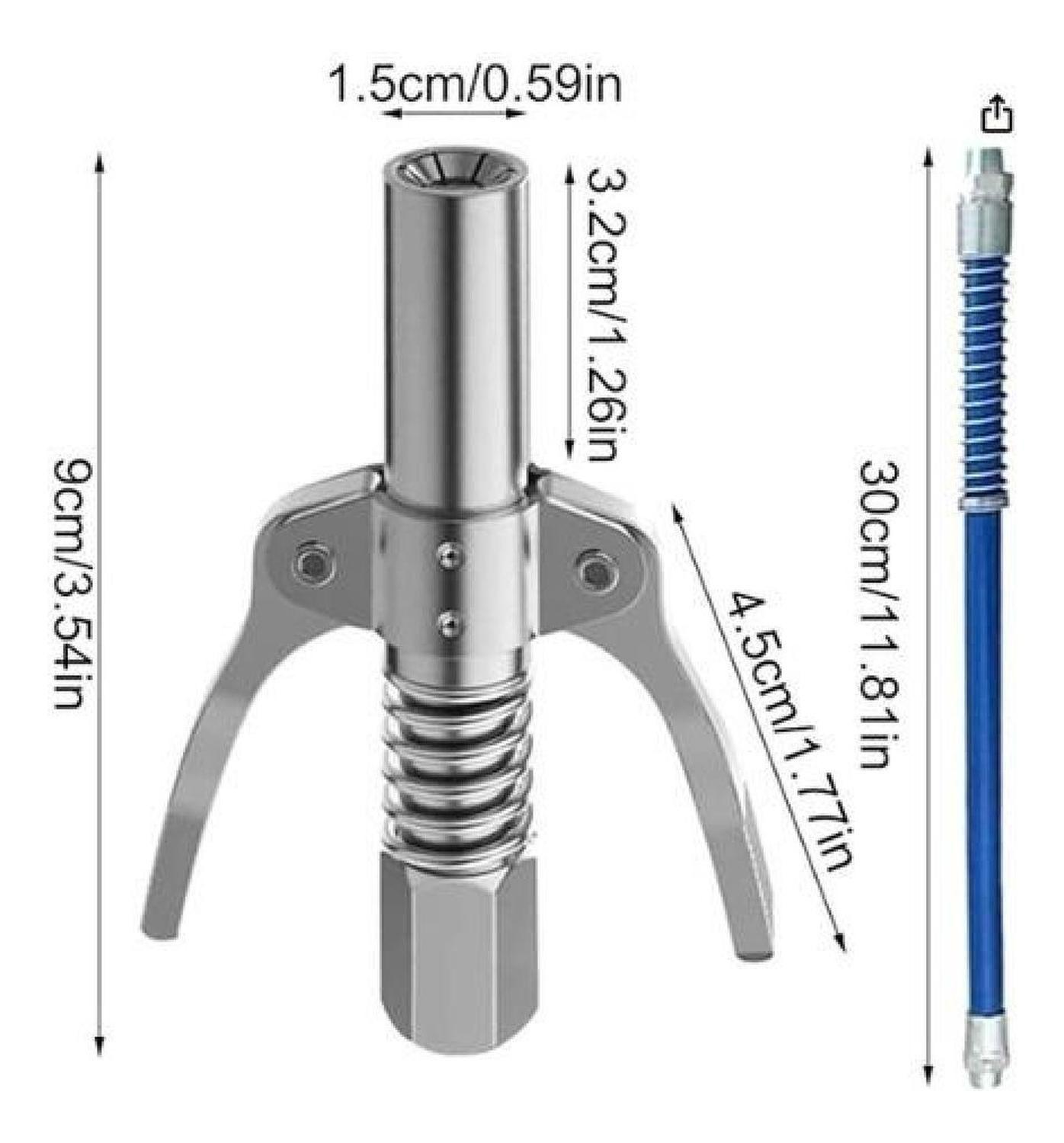 Pistola Grasa Alta Presión 10000 Psi Acople Conector-2