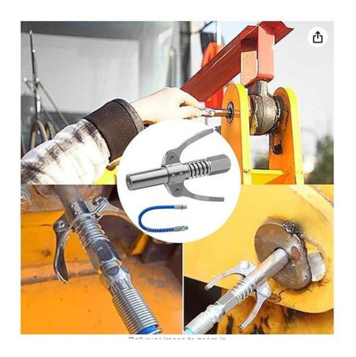 Pistola Grasa Alta Presión 10000 Psi Acople Conector-7