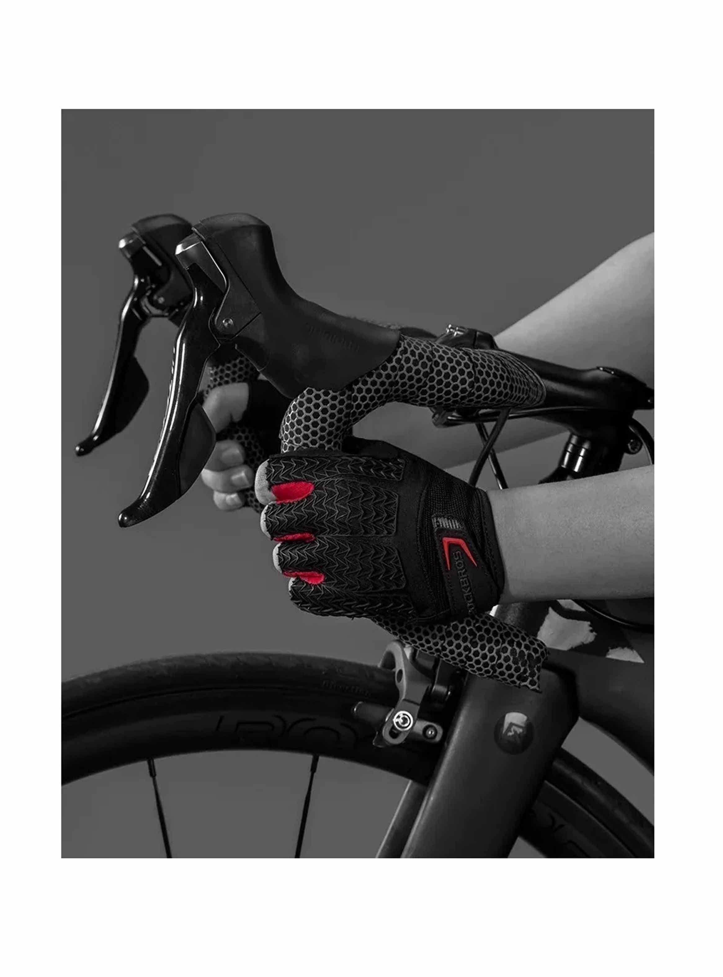 Guantes Con Gel Rockbros, Mtb Ruta Sin Dedos Bicicleta-6