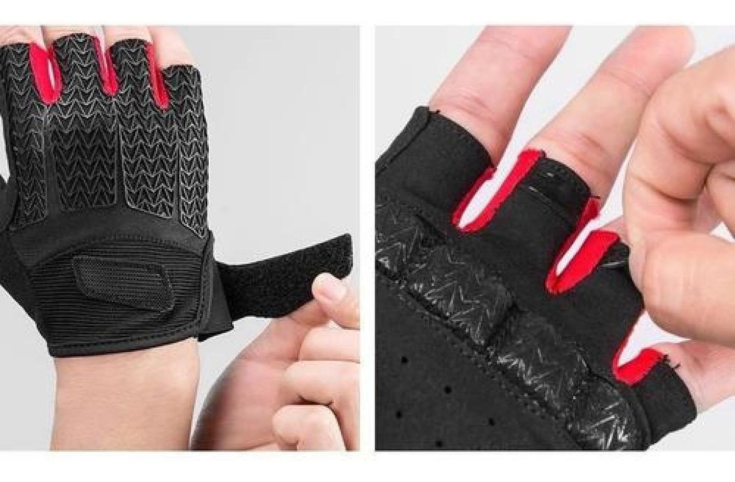 Guantes Con Gel Rockbros, Mtb Ruta Sin Dedos Bicicleta-2