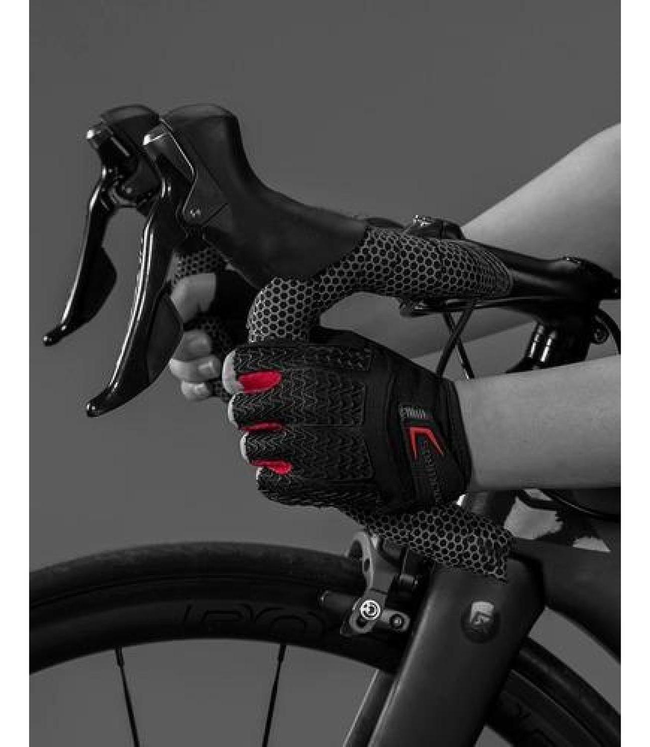 Guantes Con Gel Rockbros, Mtb Ruta Sin Dedos Bicicleta-6