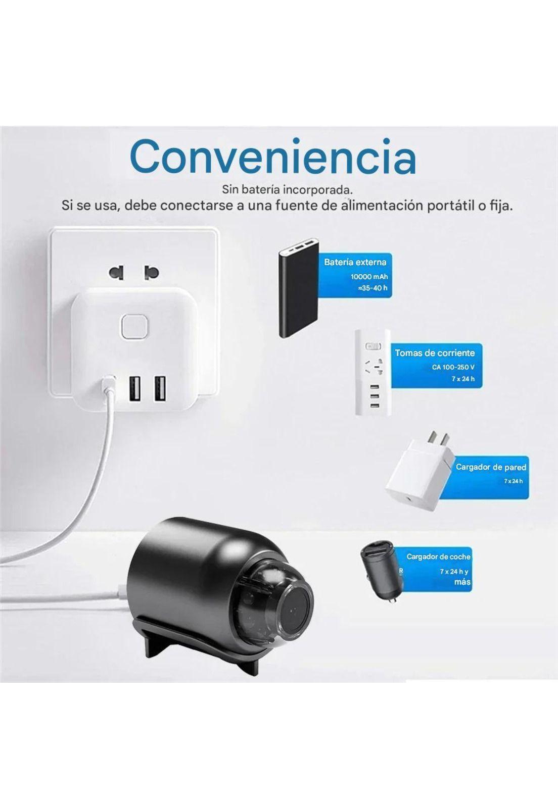 Cámara Espía Mini WiFi HD 1080P Visión Nocturna Vigilancia-2