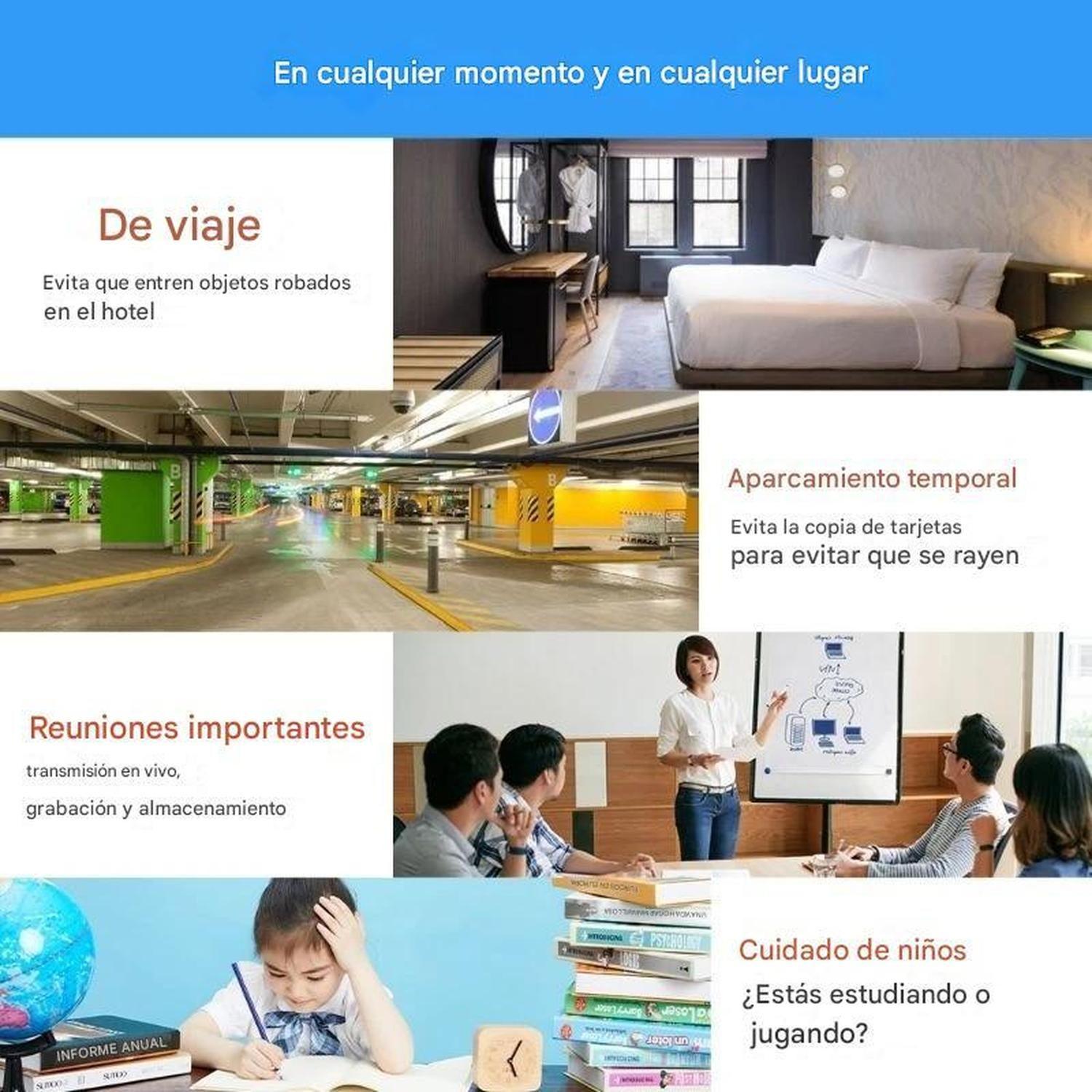 Cámara Espía Mini Wifi Hd 1080p Visión Nocturna Vigilancia Negro-4