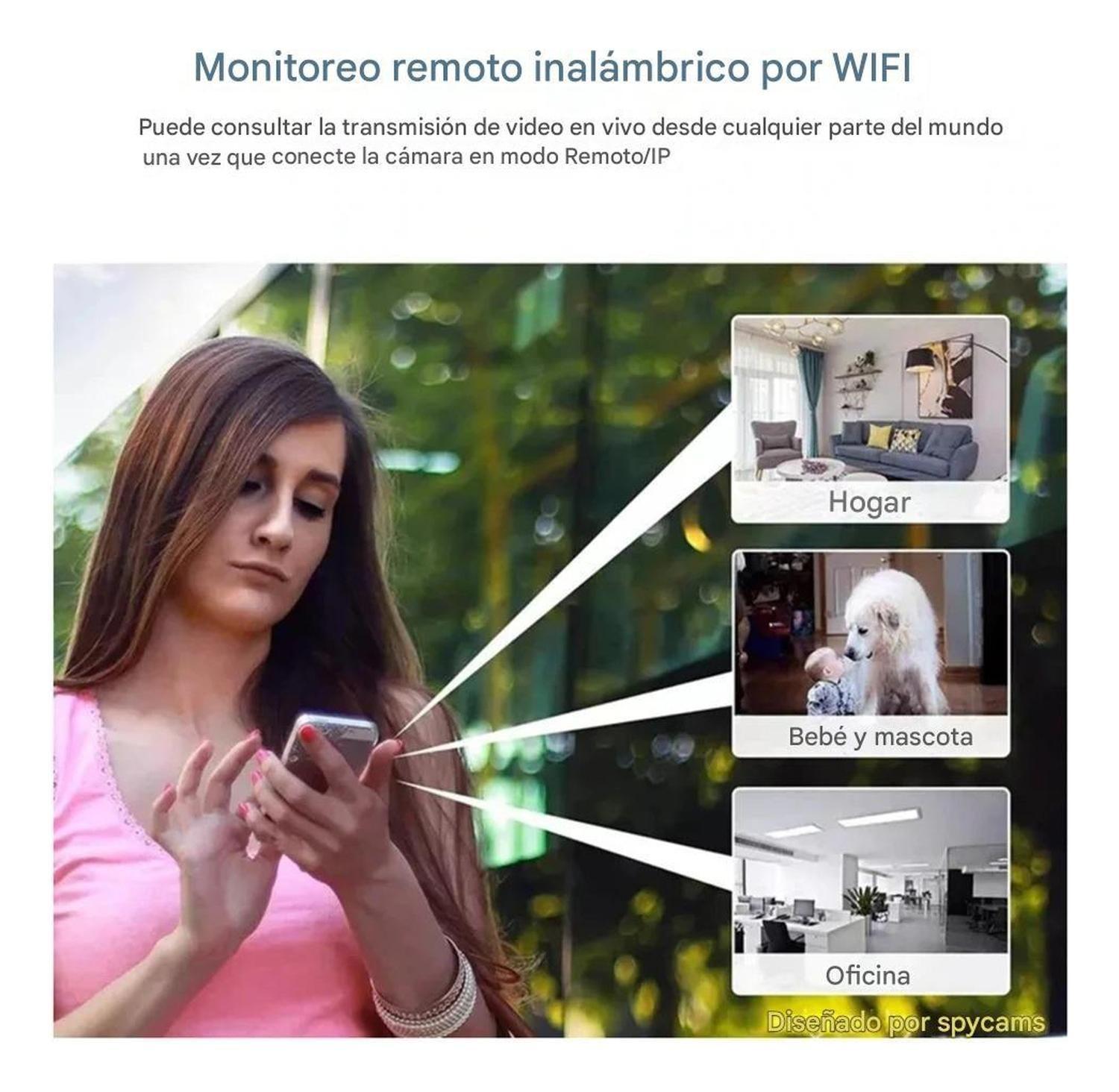Cámara Espía Mini Wifi Hd 1080p Visión Nocturna Vigilancia Negro-6