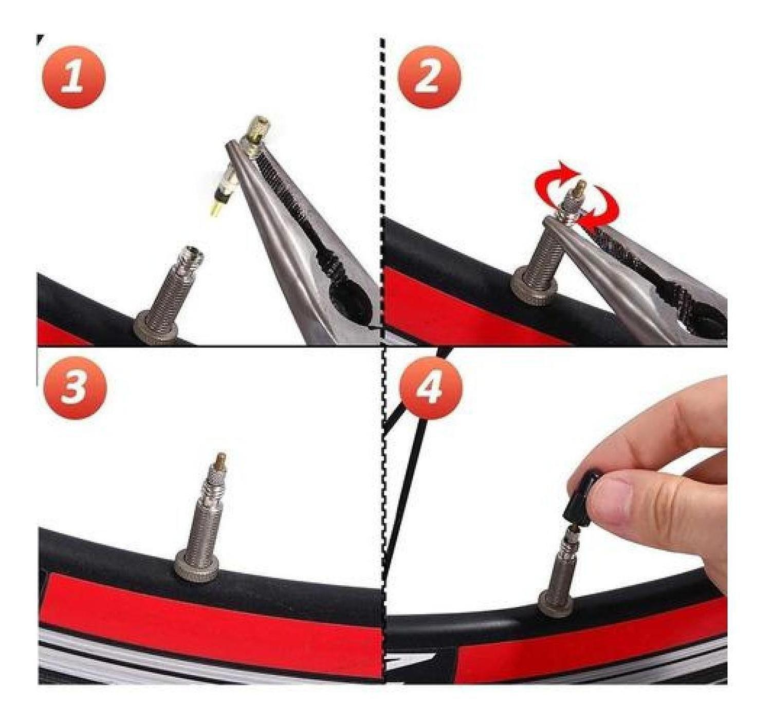 Pack 2 Obús Repuesto Núcleo Válvula Presta De Bicicleta-3