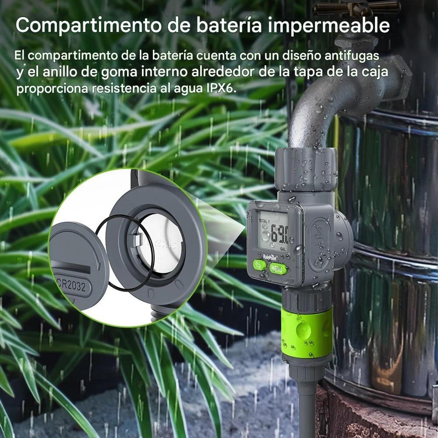 Contador Flujo Agua Digital 3/4 Ahorro Riego Jardín-5