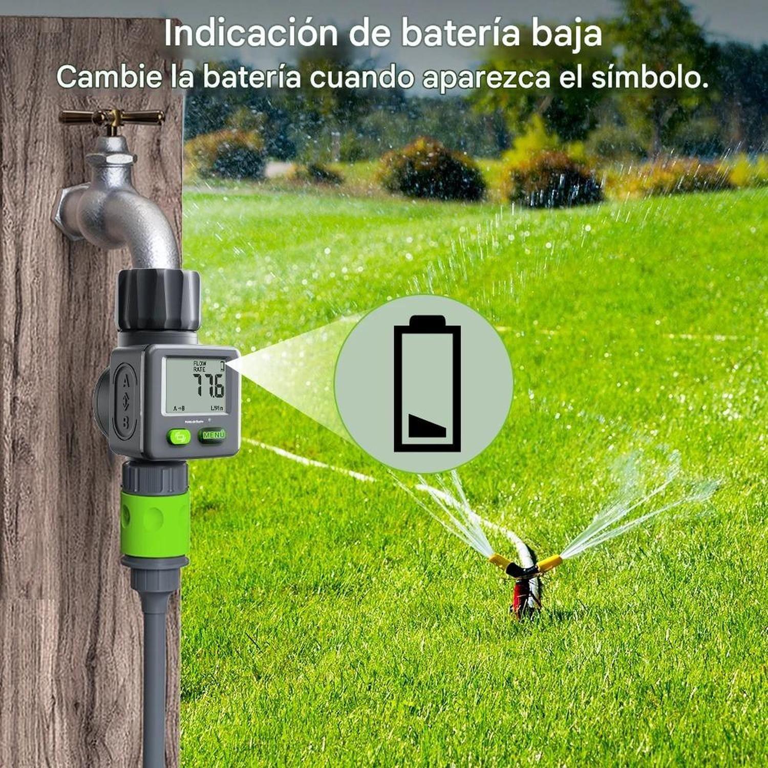 Contador Flujo Agua Digital 3/4 Ahorro Riego Jardín-6