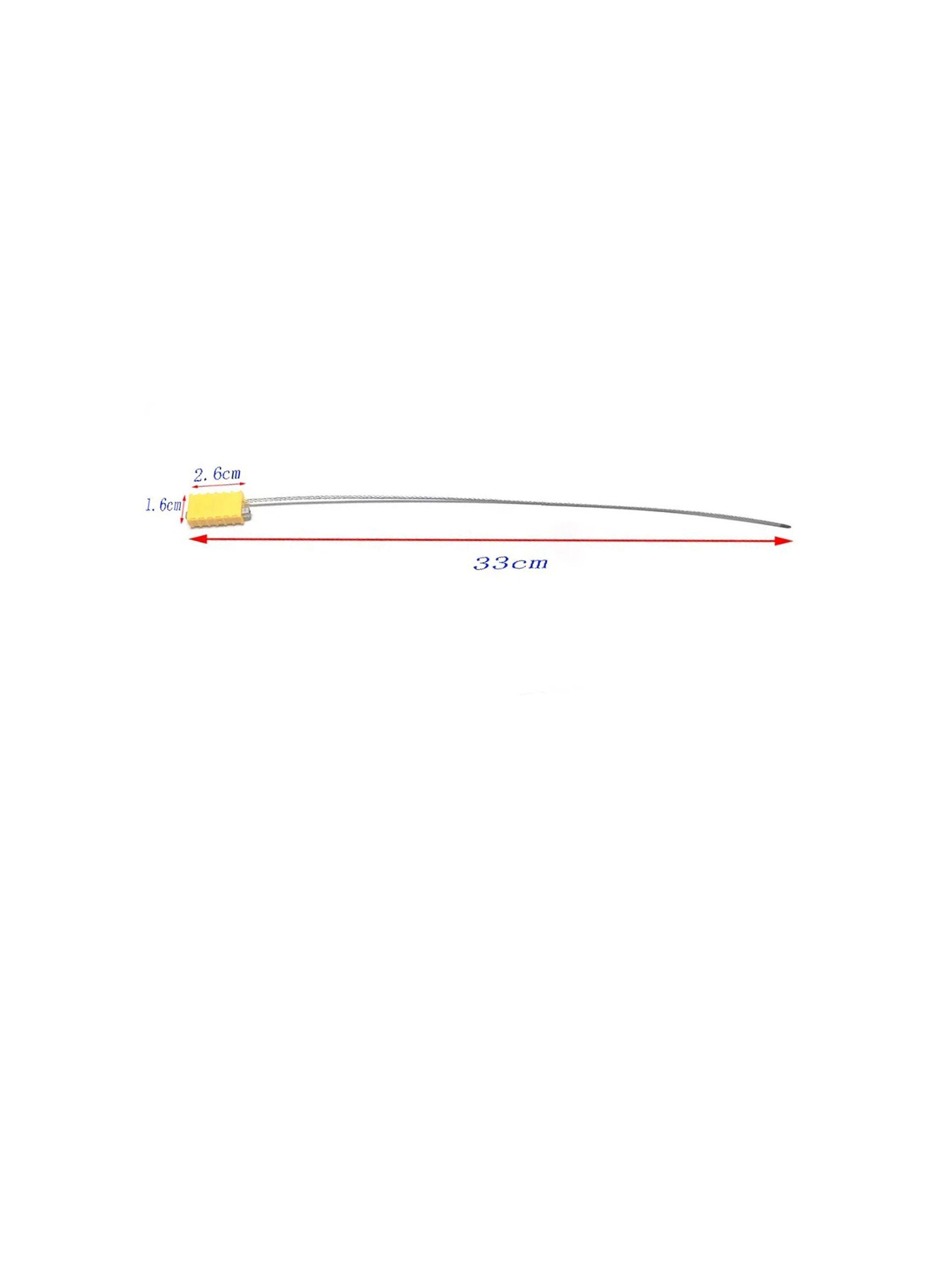 Brida Sello De Seguridad Cable Acerado Con Bloqueo Engranaje-1