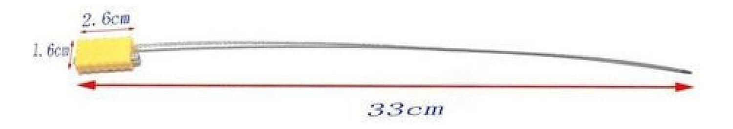 Brida Sello De Seguridad Cable Acerado Con Bloqueo Engranaje - Amarillo-2