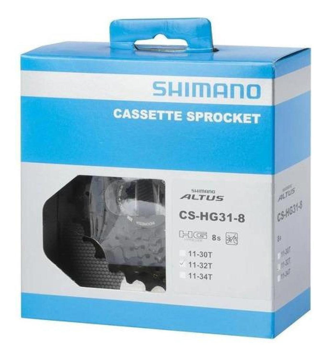 Piñon Shimano Cassete 8v (11-30d) Cs-hg31 Serie Altus Mtb - Negro - 11 - 30-3