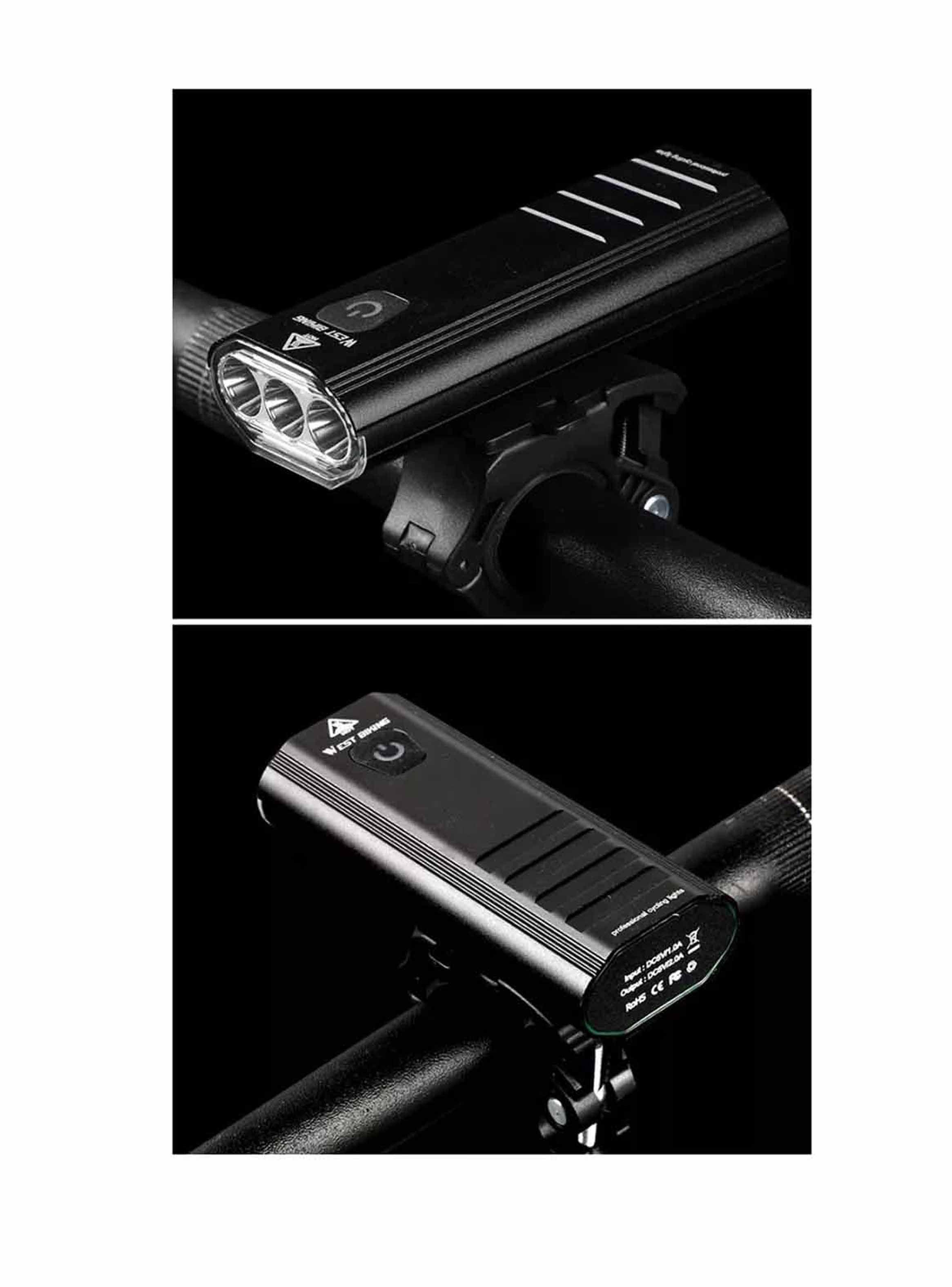 Luz Potente Mtb Nocturno Y Caminos Rurales 1200 Lm Bicicleta-4