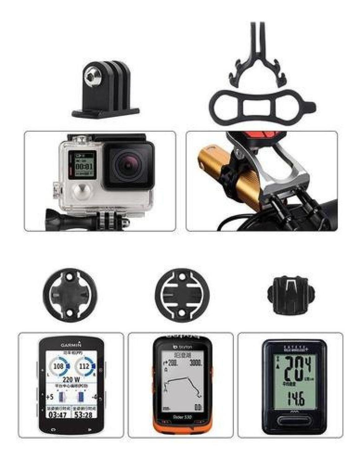 Soporte De Gps, Cámara, Luces, Garmin, Gopro Para Bicicleta-7