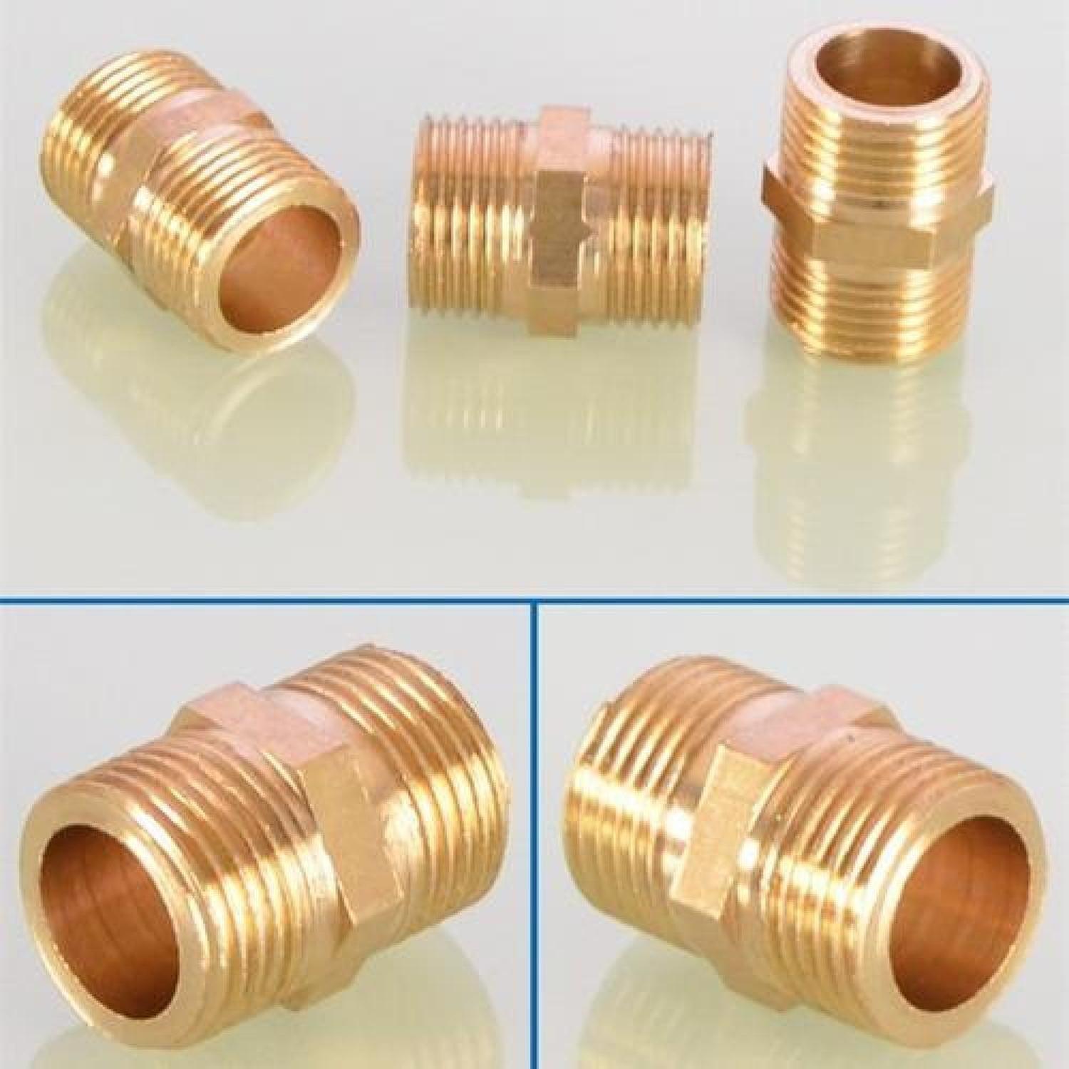 Conector 1/2 X 1/2 He/he Niple Adaptador Baño Cocina Ducha-2