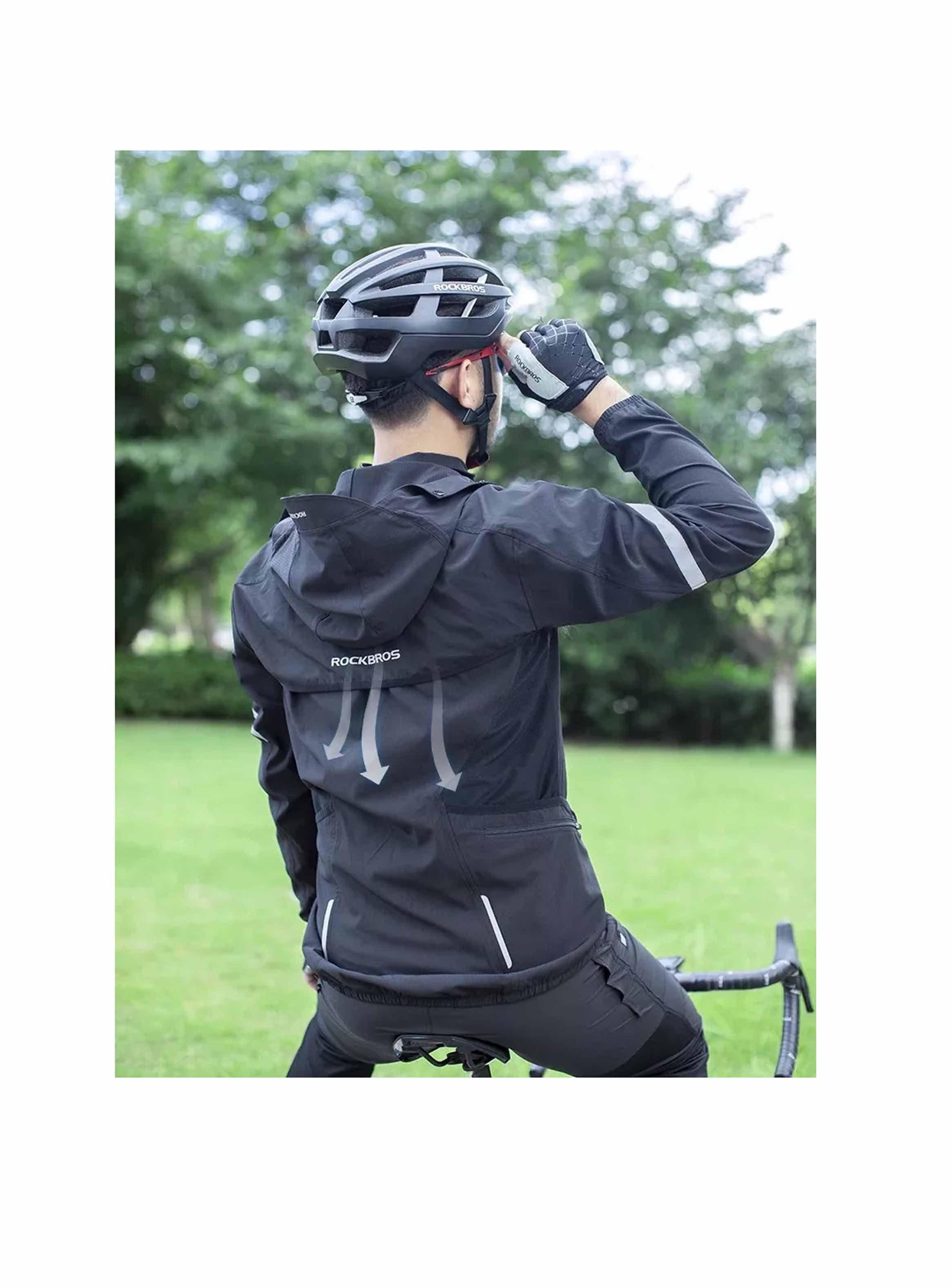 Cortavientos Rockbros Con Mangas Extraíbles 2 En 1 Bicicleta-2