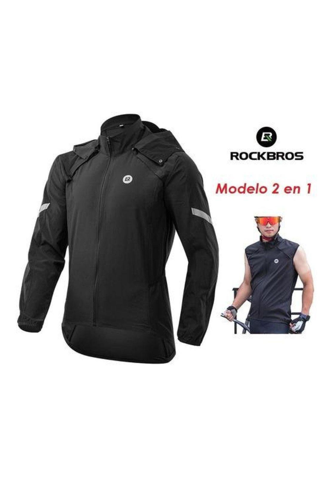 Cortavientos Rockbros Con Mangas Extraíbles 2 En 1 Bicicleta-1