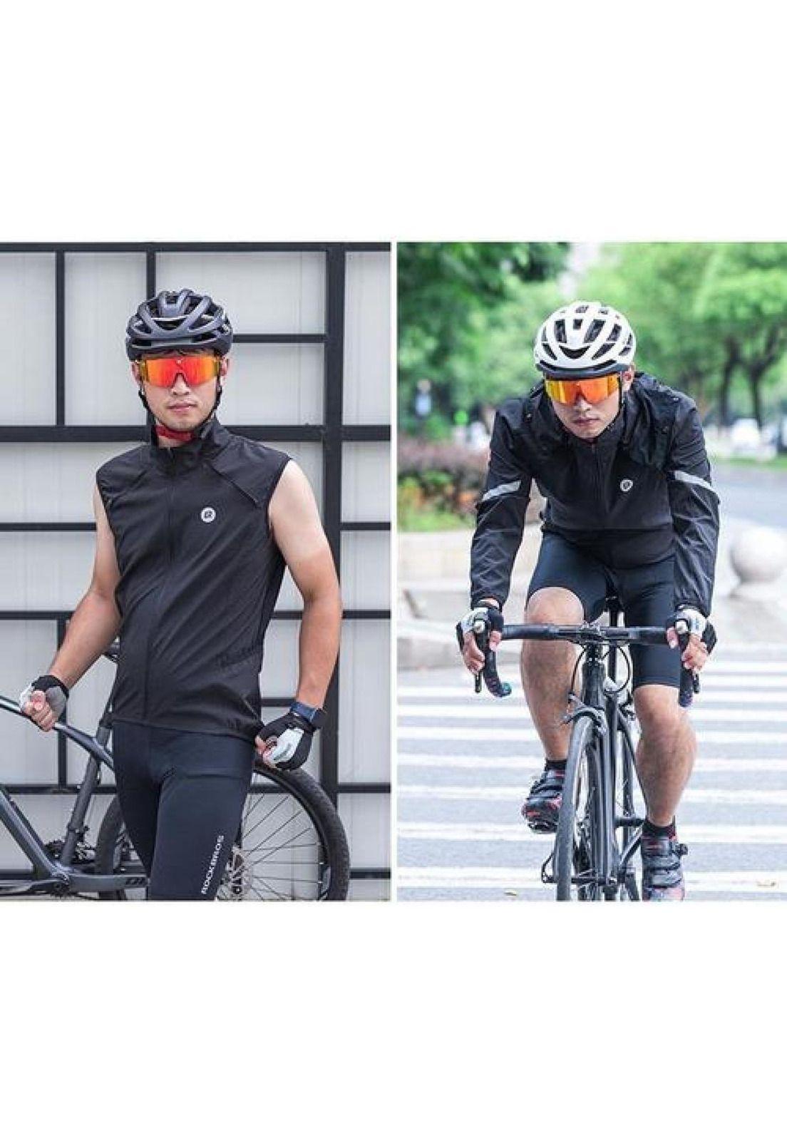 Cortavientos Rockbros Con Mangas Extraíbles 2 En 1 Bicicleta-5