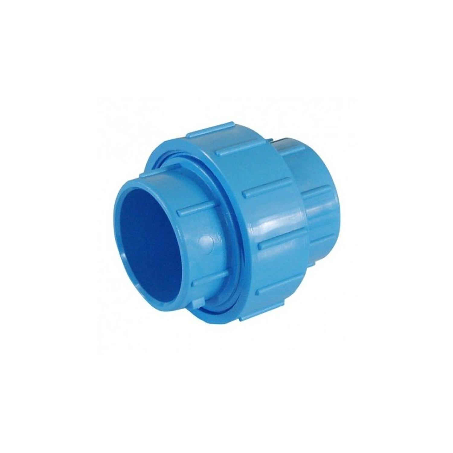 Pack 5 Unión Americana PVC 20mm PN10 Cementar Azul CESMEC-2
