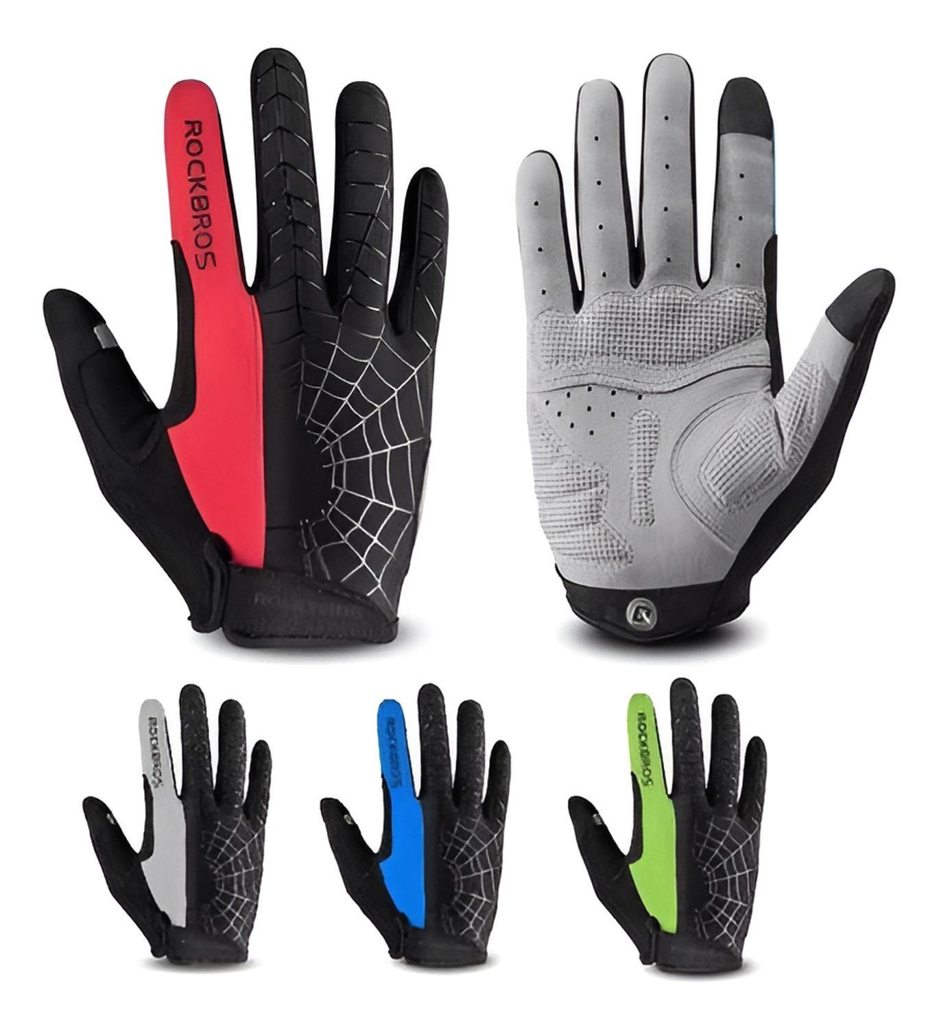 Guantes Rockbros Ciclismo Mtb Ruta Dedo Largo Bicicleta-0