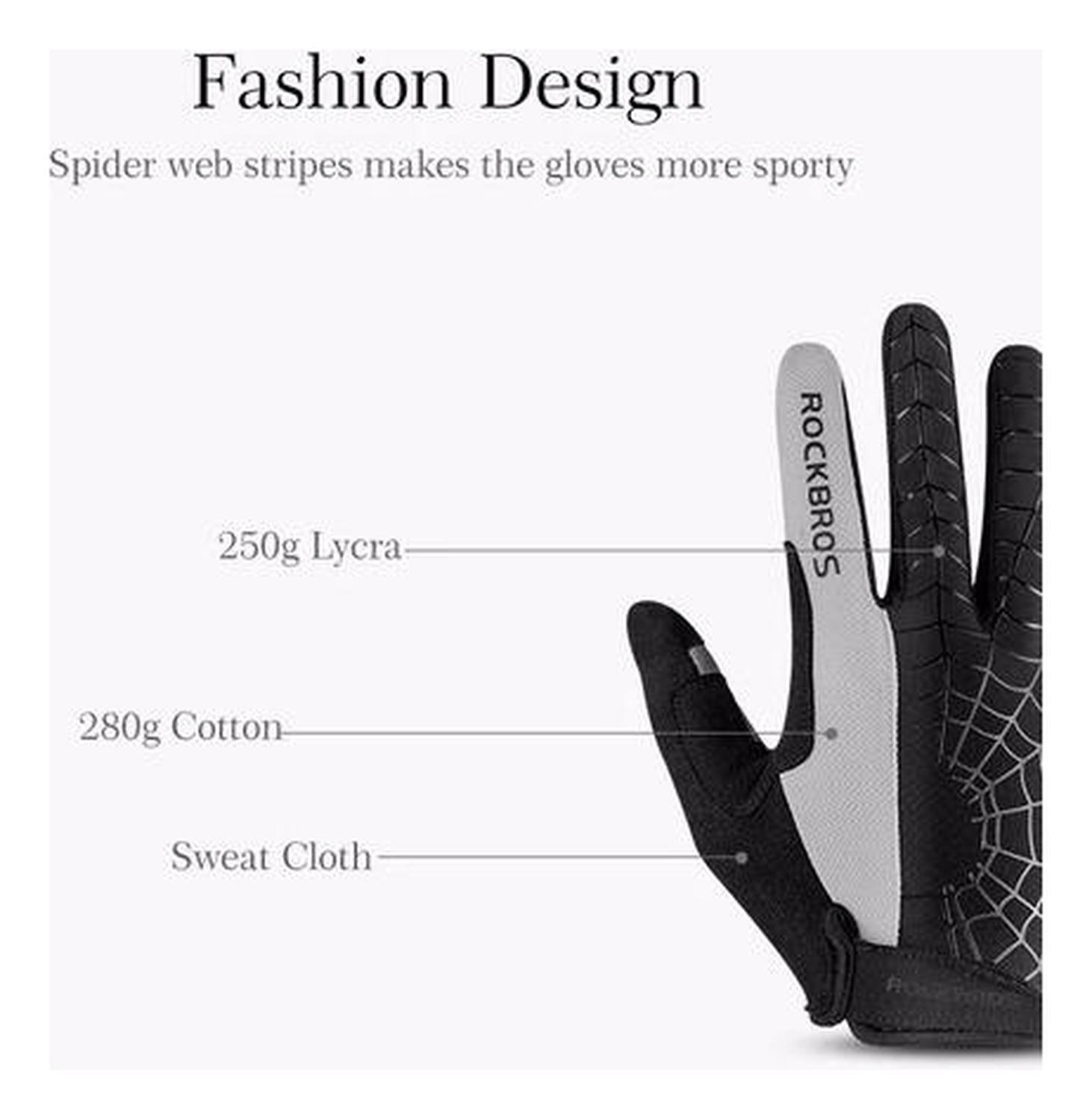 Guantes Rockbros Ciclismo Mtb Ruta Dedo Largo Bicicleta-4