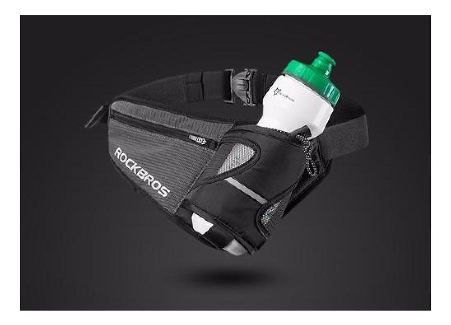 Banano Deportivo Rockbros Con Porta Botella, Outdoor Running Negro-3